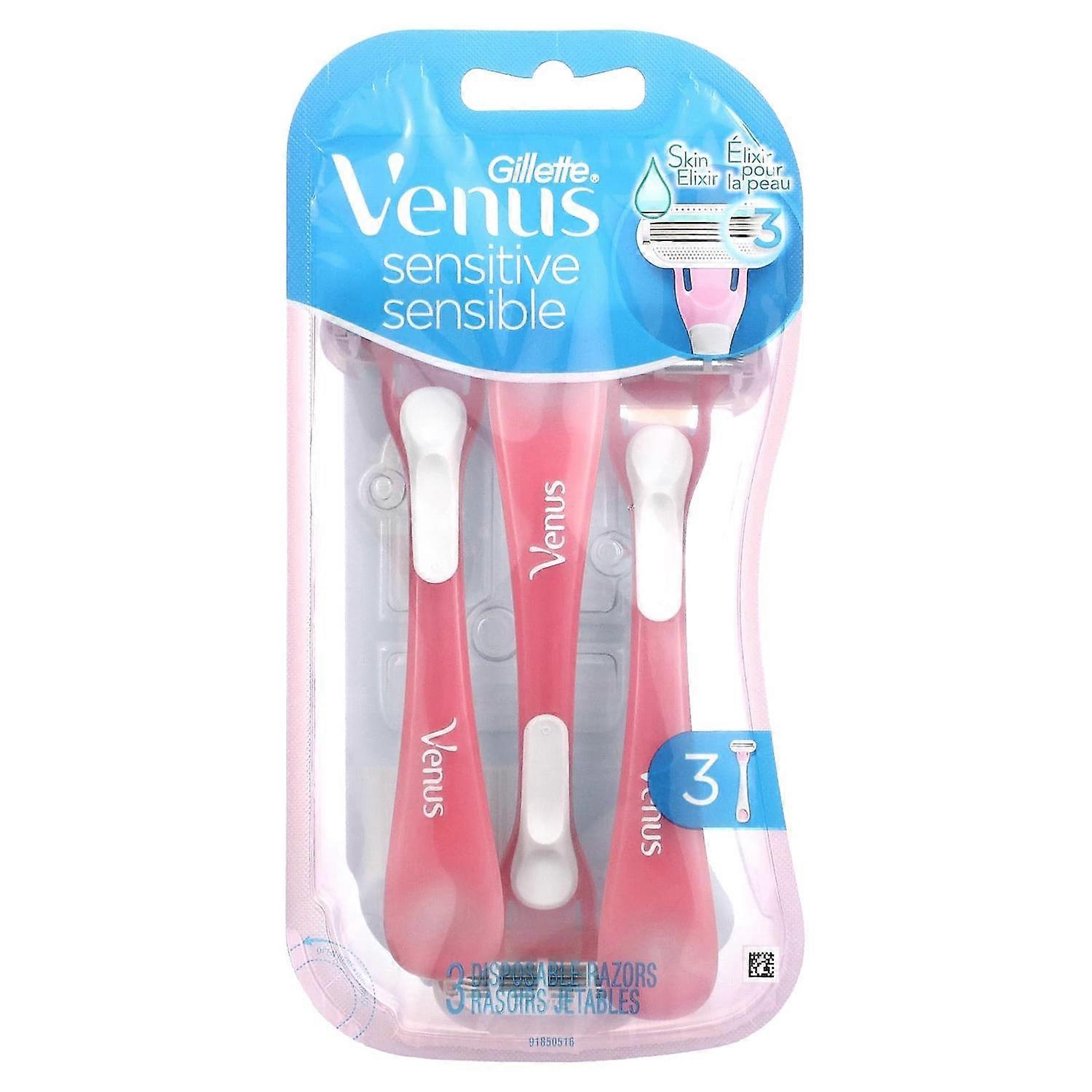 Gillette, Venus, Sensitive, 3 Disposable Razors