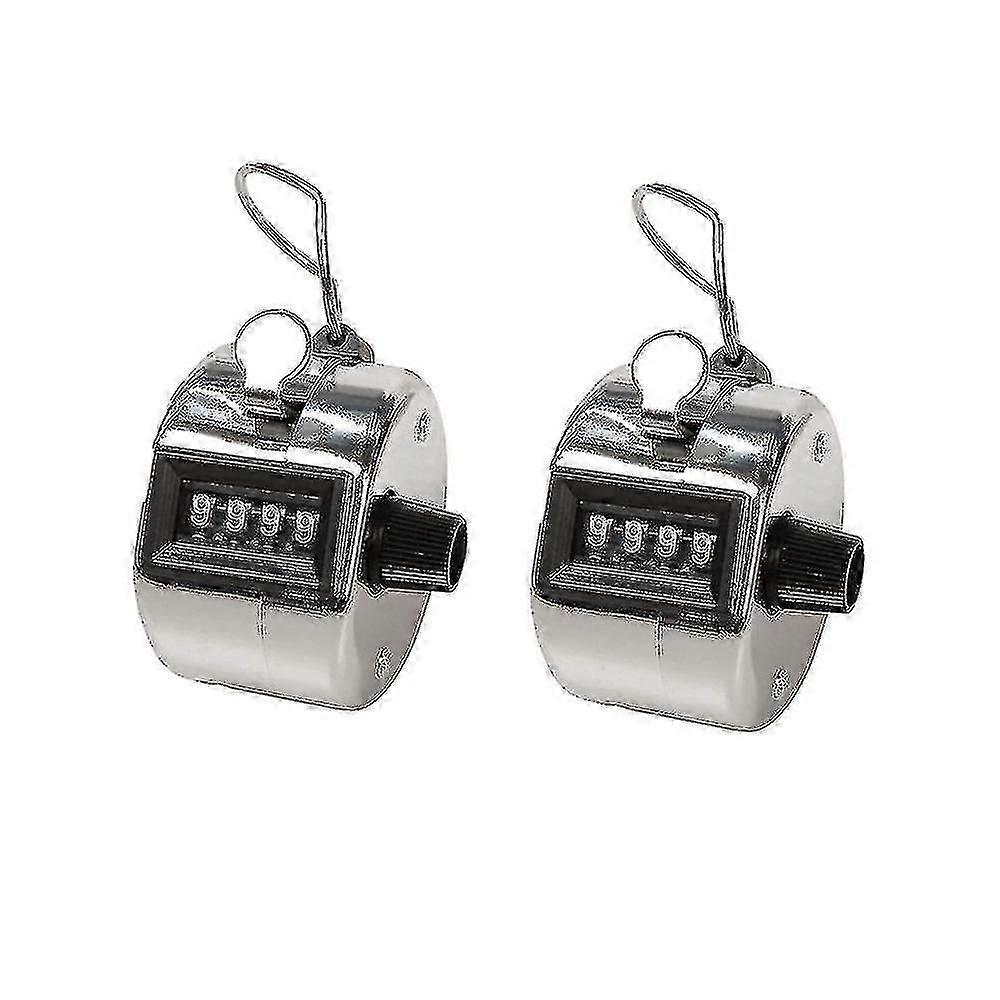 Manual Counter Clicker Step Counter - 4 Digit Mechanical Quantity Counter Without Battery Operation - Metal Case With Ring For Finger Holding Style 2