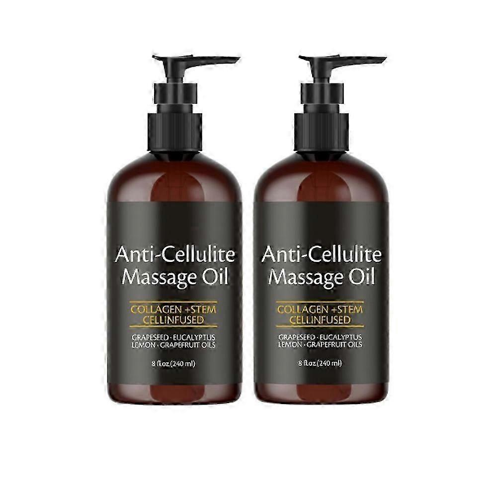 2個240mlアンチセルライトマッサージオイルコラーゲンと幹細胞を注入した肌引き締めセルライト保湿ボディエッセンシャルオイル