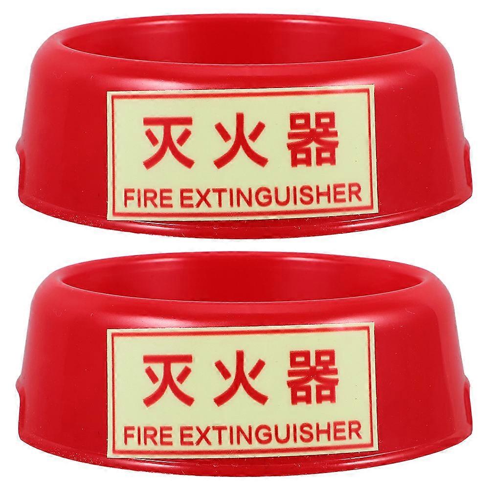 Minimalist Fire Extinguisher Stand Plastic Floor Mount For Businesses 2Set