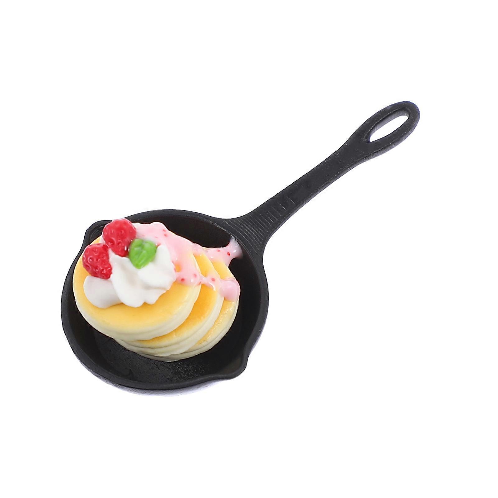 Mini Foods Toy For Children Playtime 1Set Doll House Decoration 4.5X2.5X1CM Black Resin