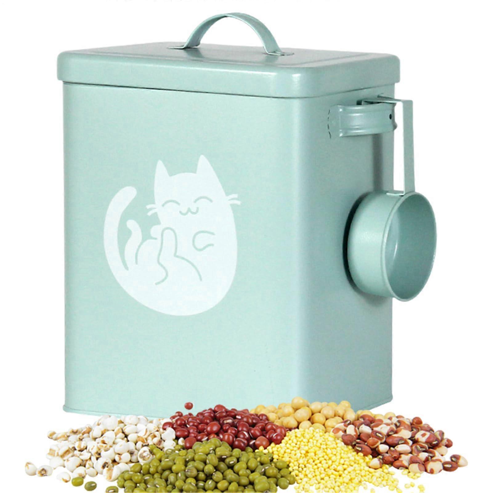 Dog Food Container 6L AntiMoisture Canister With Spoon Dispenser For Dogs Cats Rabbits Kitchen Pantry