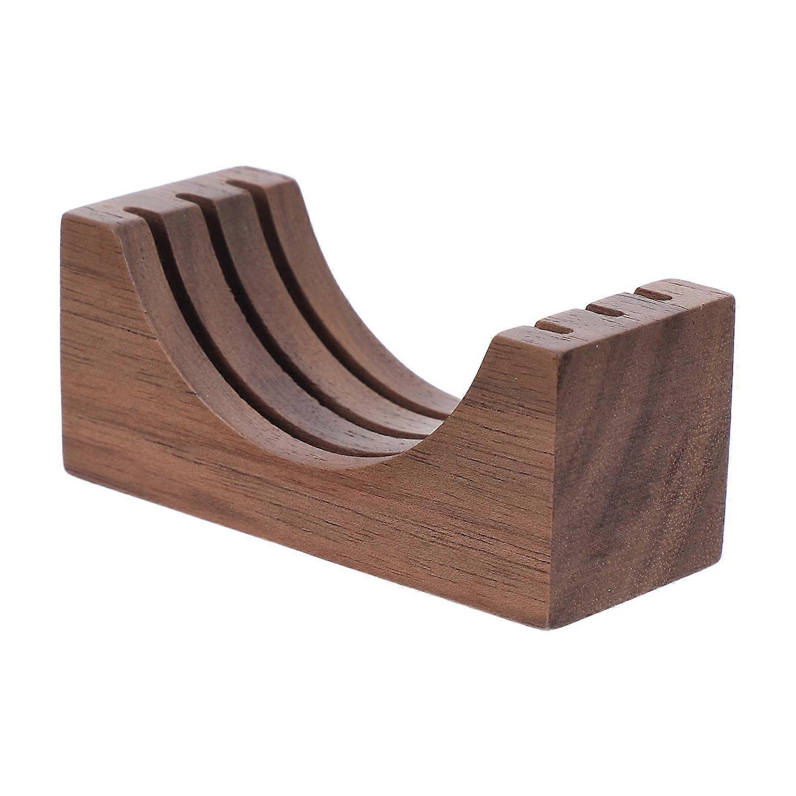 Espresso Coffee Screen Holder Wooden Filter Rack Organizer for 2Pcs Filters