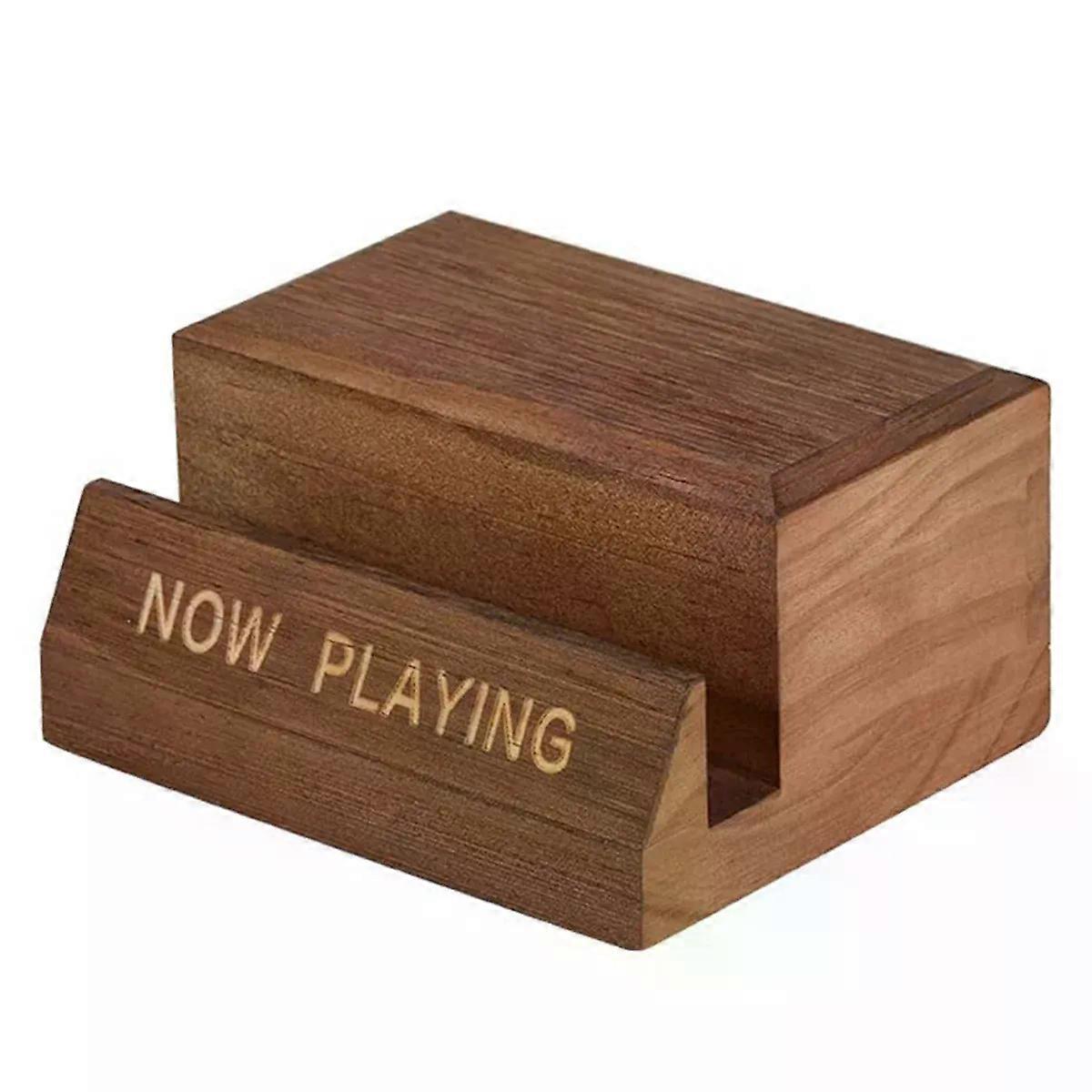 Wooden Vinyl Record Holder Display Stand - Tabletop Now Playing Album Cover Holder- Single CD Stand LP Display Shelf