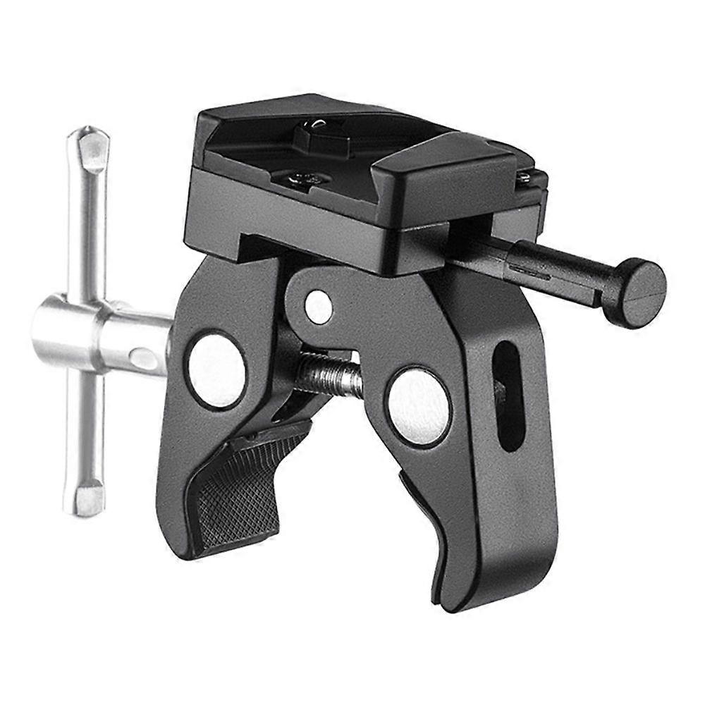 V-Mount Battery Adapter with Clamp for Mounting to Light Stand Tripod