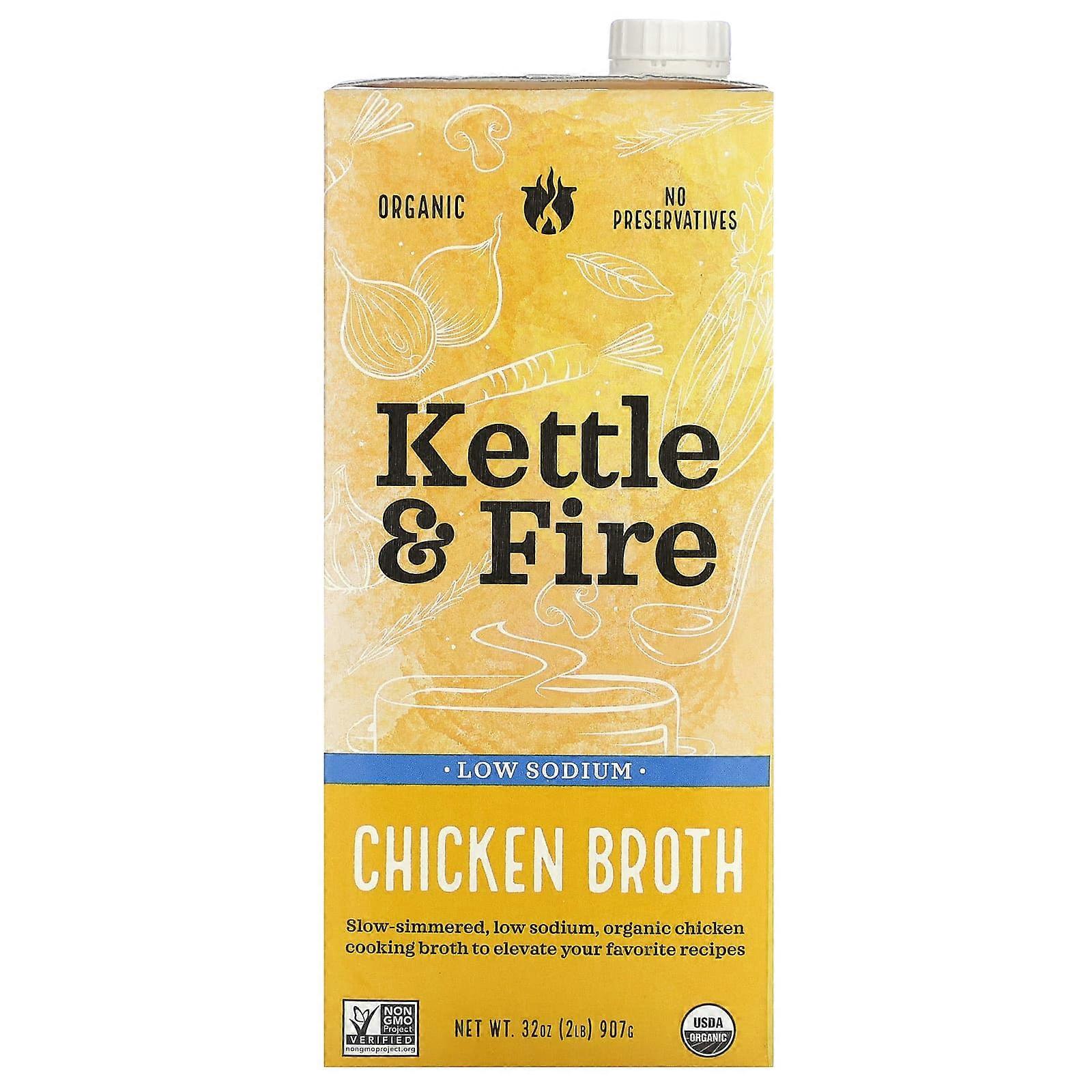 Chicken Broth, Low Sodium, 32 oz  (907 g)