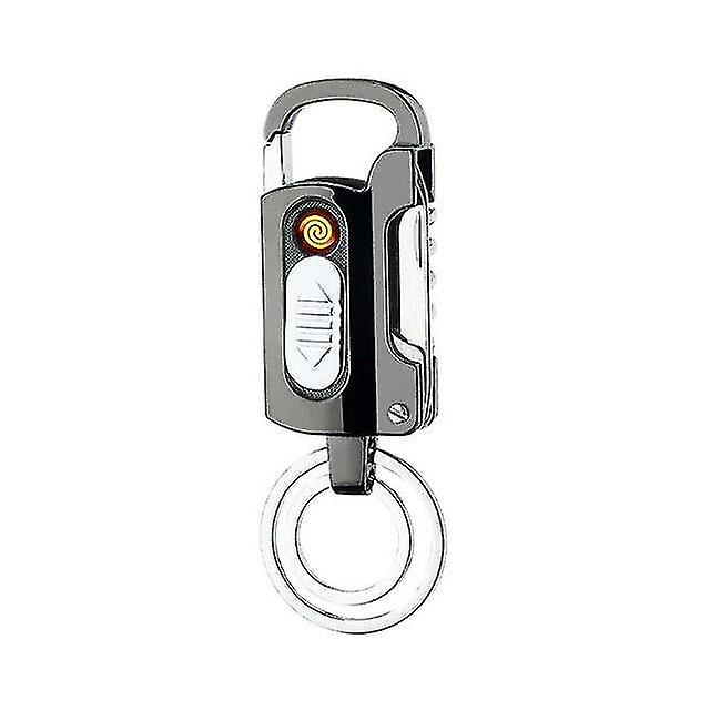 Cigar Cutters Punches Multi Function Keychain Usb Rechargeable Electronic Lighter Metal Windproof Cigar Accessories