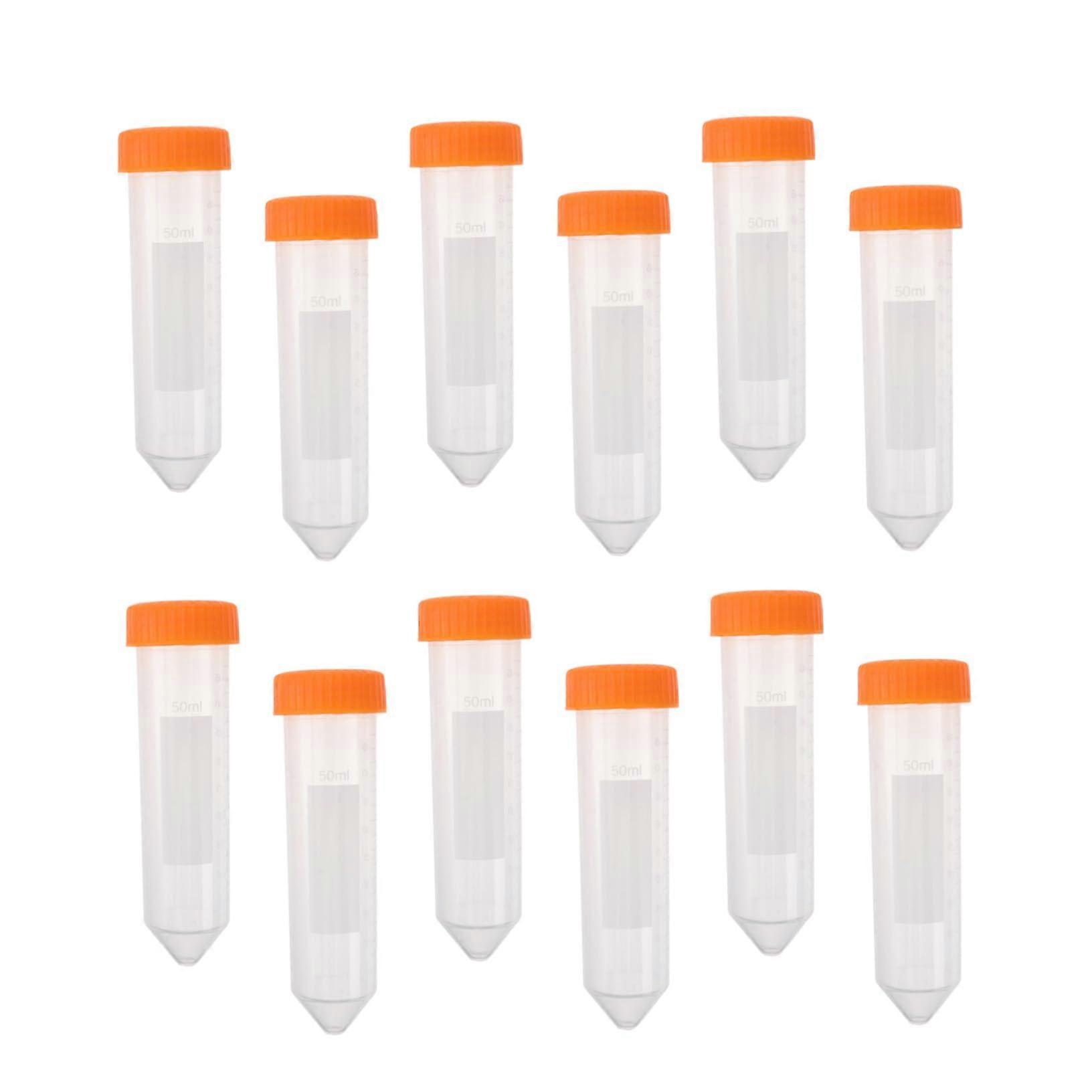 Conical Bottom Tubes 50 Pcs With Screw Caps Transparent Test Tubes With Graduated Scale For Precise Lab Sample Storage