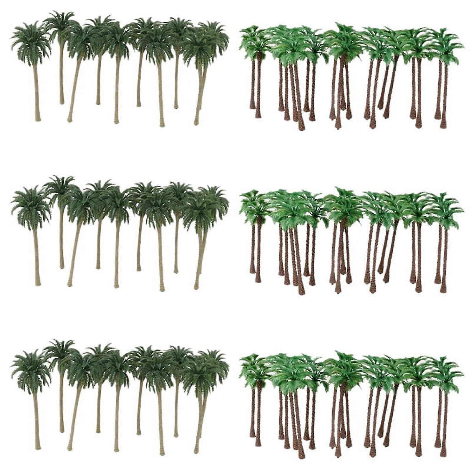 120 Pcs Coconut Palm Trees/Scenery Plastic Artificial Layout Rainforest