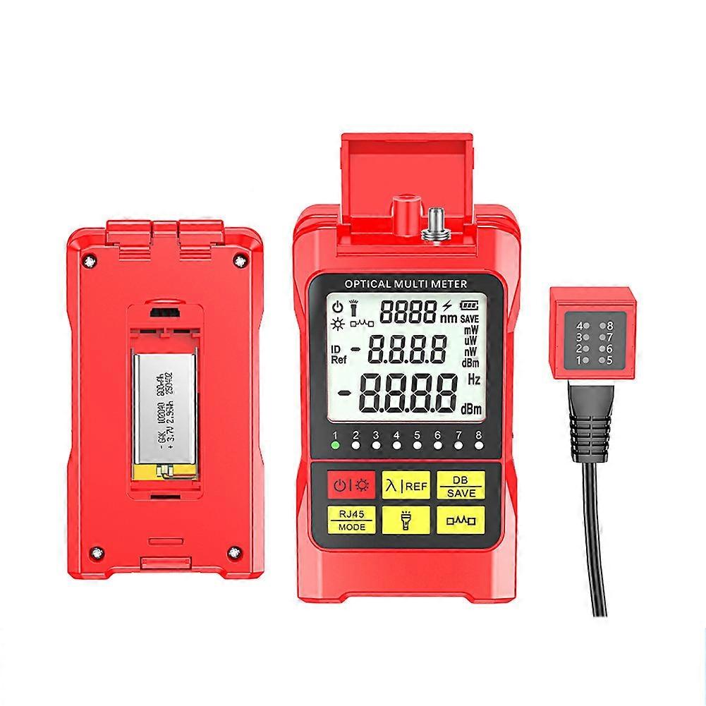 Fiber Optic Optical Power Meter RJ45 Tester -70-+10dbm for Light Attenuation and Fault Testing