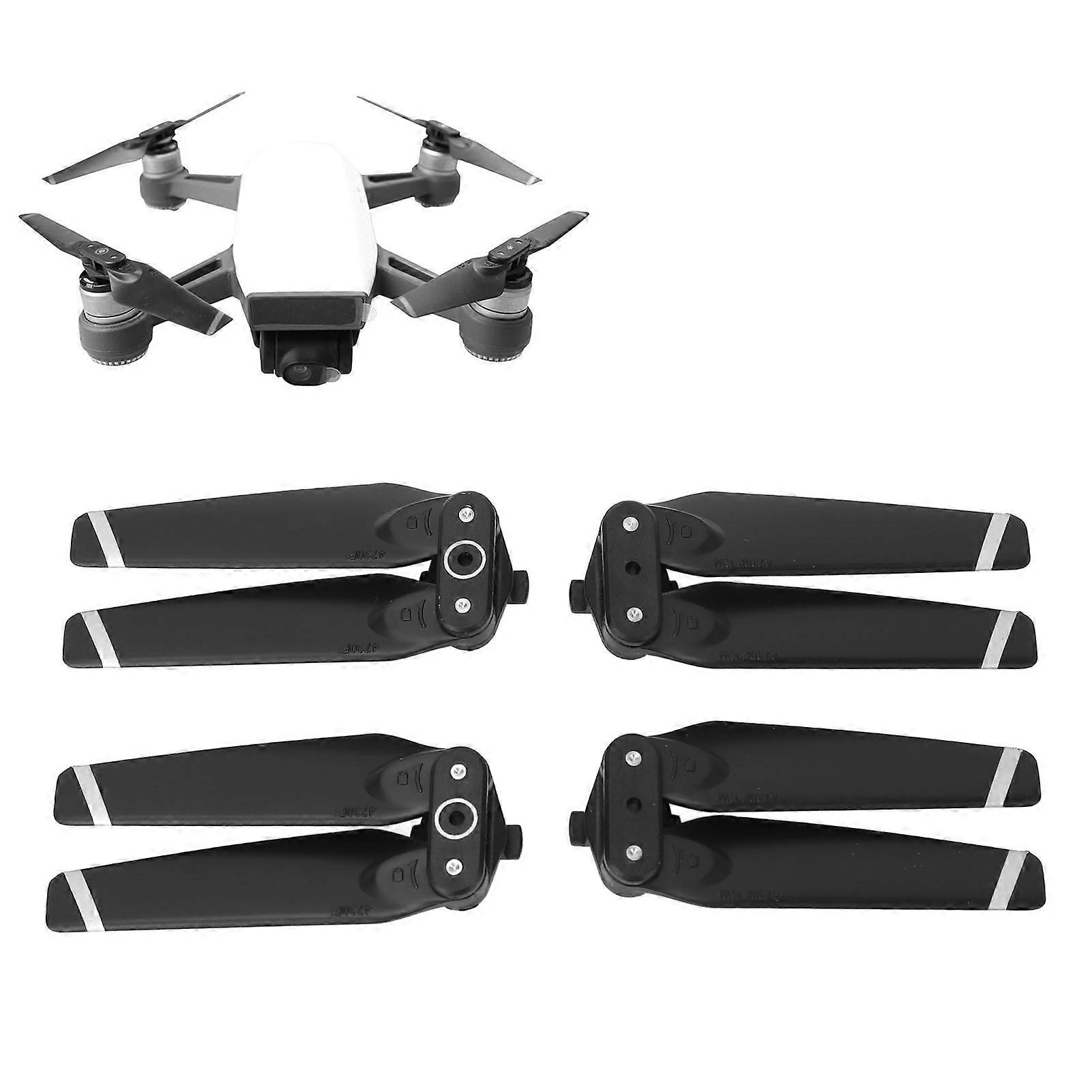 4PCS Drone Propeller ABS Quick Release 4730F Foldable Drone Propeller Replacement for Spark Silver Decor 