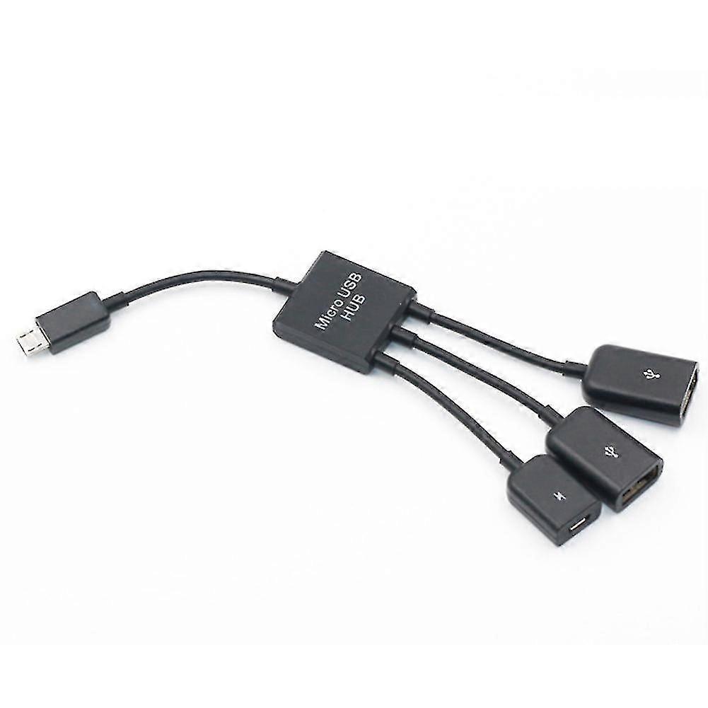 Micro Split Hub Mobiltelefon OTG Dual Adapter USB-kabler Ledning til Android