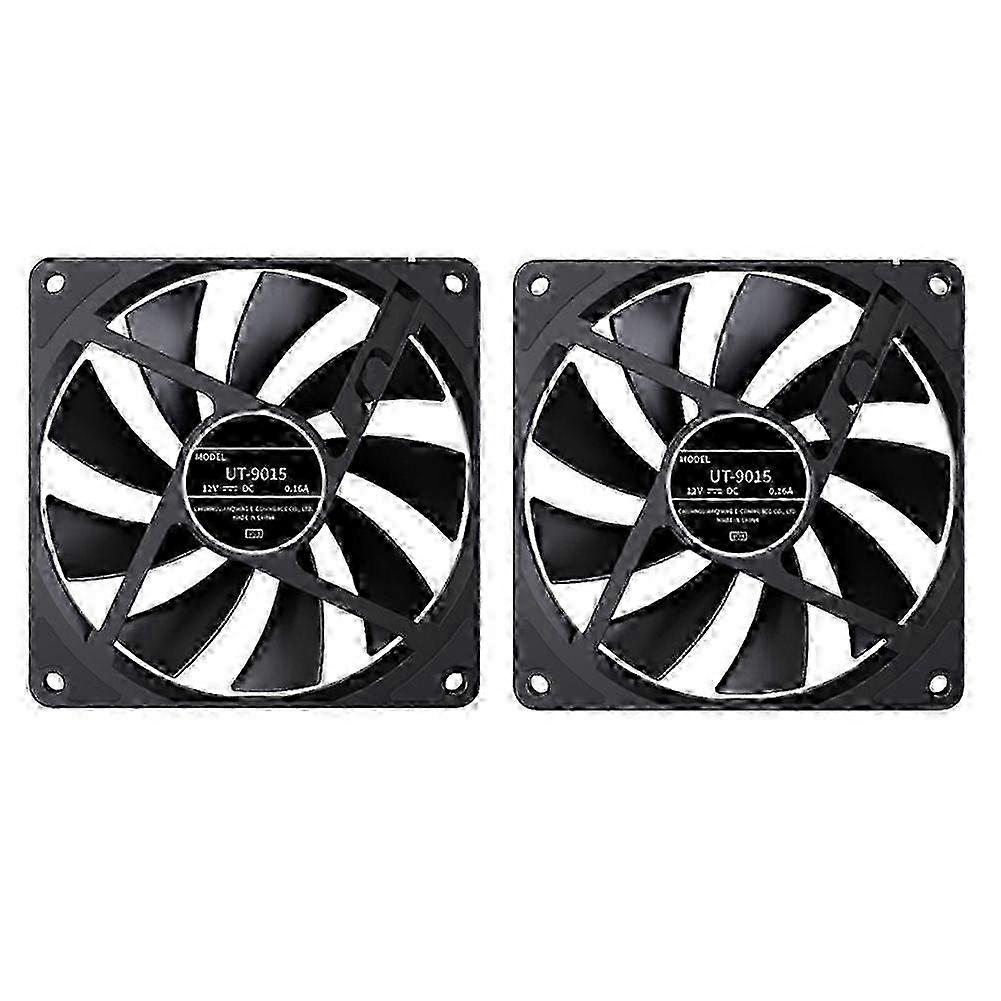 2pcs Computer Case Fan 92mm 4-Pin PWM High Airflow Cooling Fan Edition0722