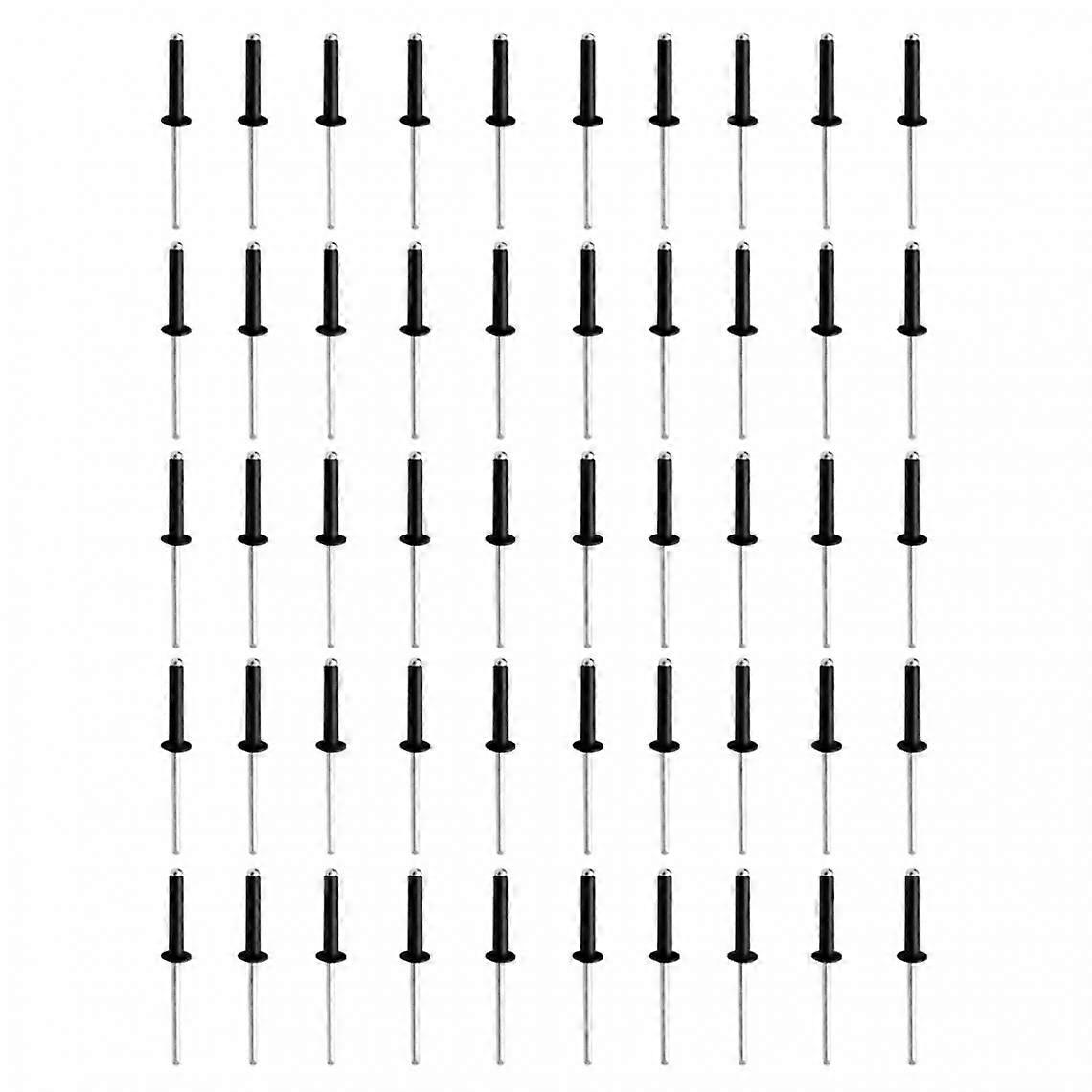 aluminum pop rivets black open head dome blind rivets m3.2x10 (pack of 50)
