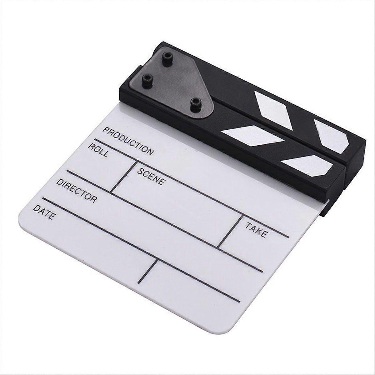 新しいコンパクトサイズの下見板張りボードドライイレーステレビ映画フィルムカットアクションシーンボード黒&白スティック