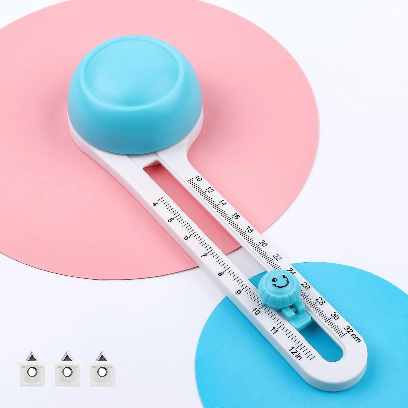 Circular Paper Cutter Adjustable Circle Cutter with 3 Replaceable Blades Cuts 4 to 12 Inches Circles for Scrapbooks