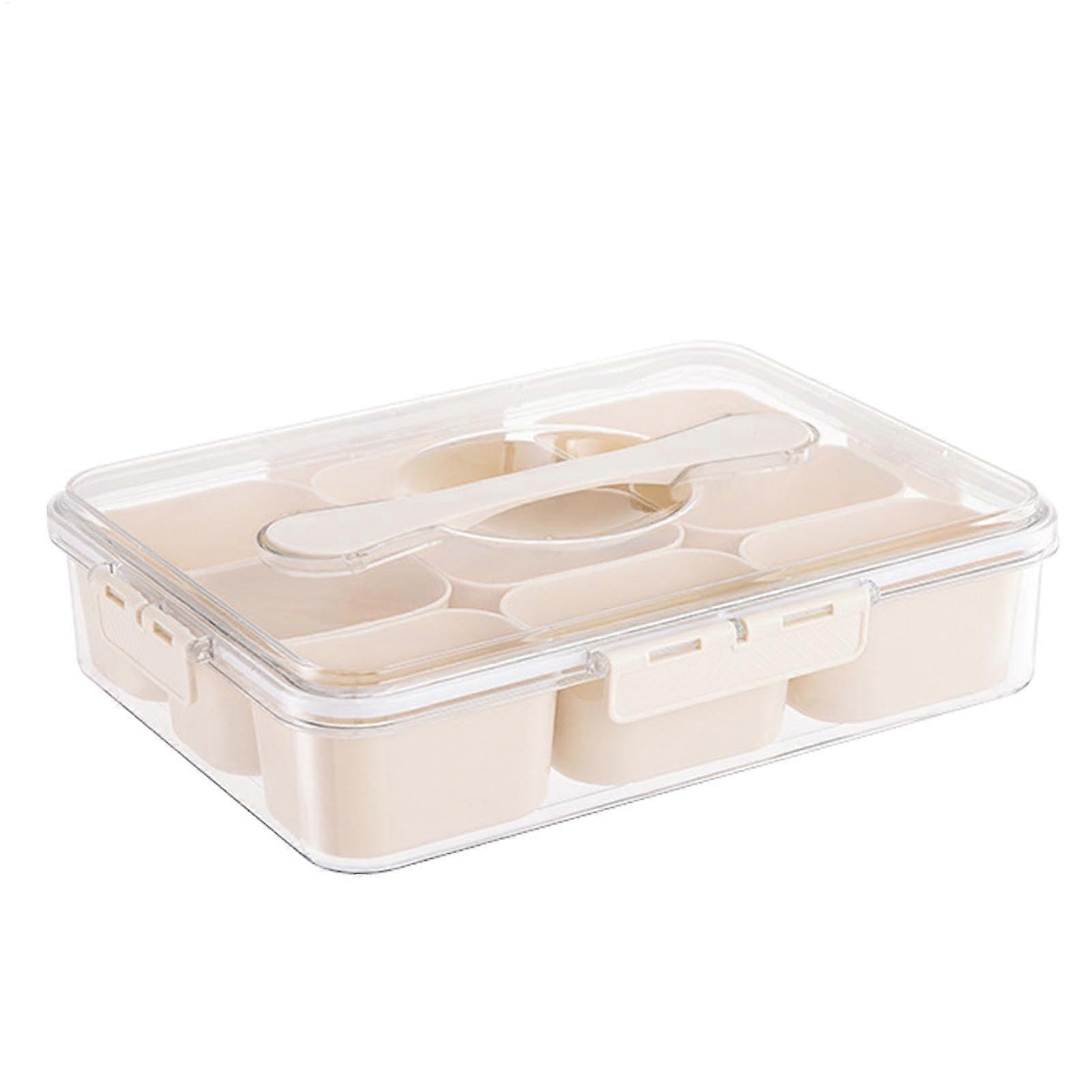 9 Compartment Condiment Box Portable Kitchen Storage For Sugar Salt Spices Anise Cinnamon 9Compartment Spice Organizer