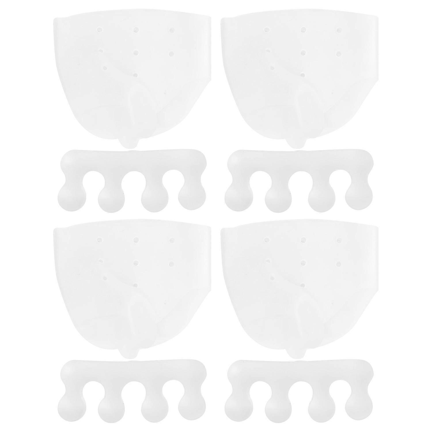 2 Set Transparent Silicone Thumb Valgus Orthosis Set Toe Separator Corrector Straightener