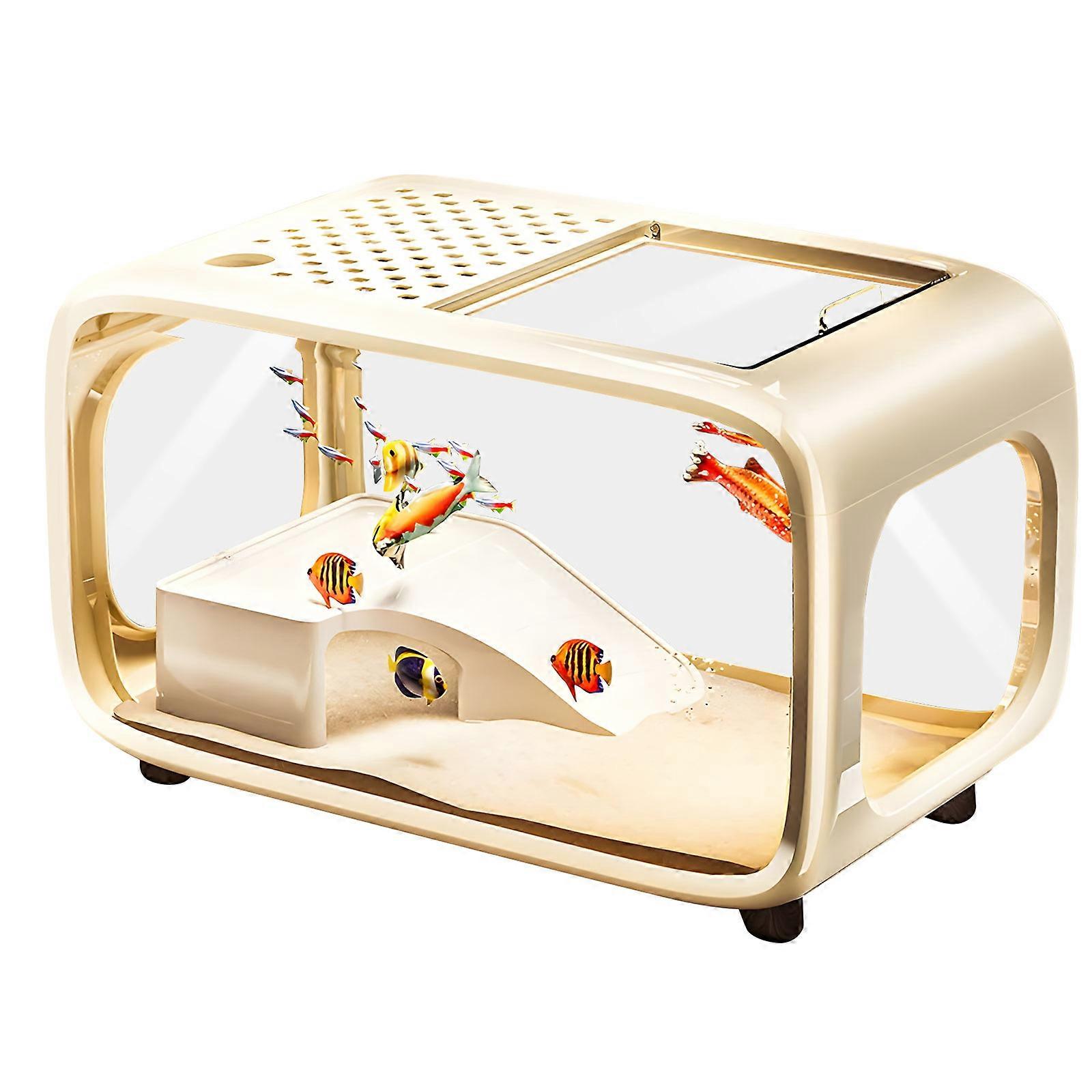 Dense Computer Water Habitat With 360 Observability Upgraded Water Stage Management Excellent For Fry And Deck  cream color