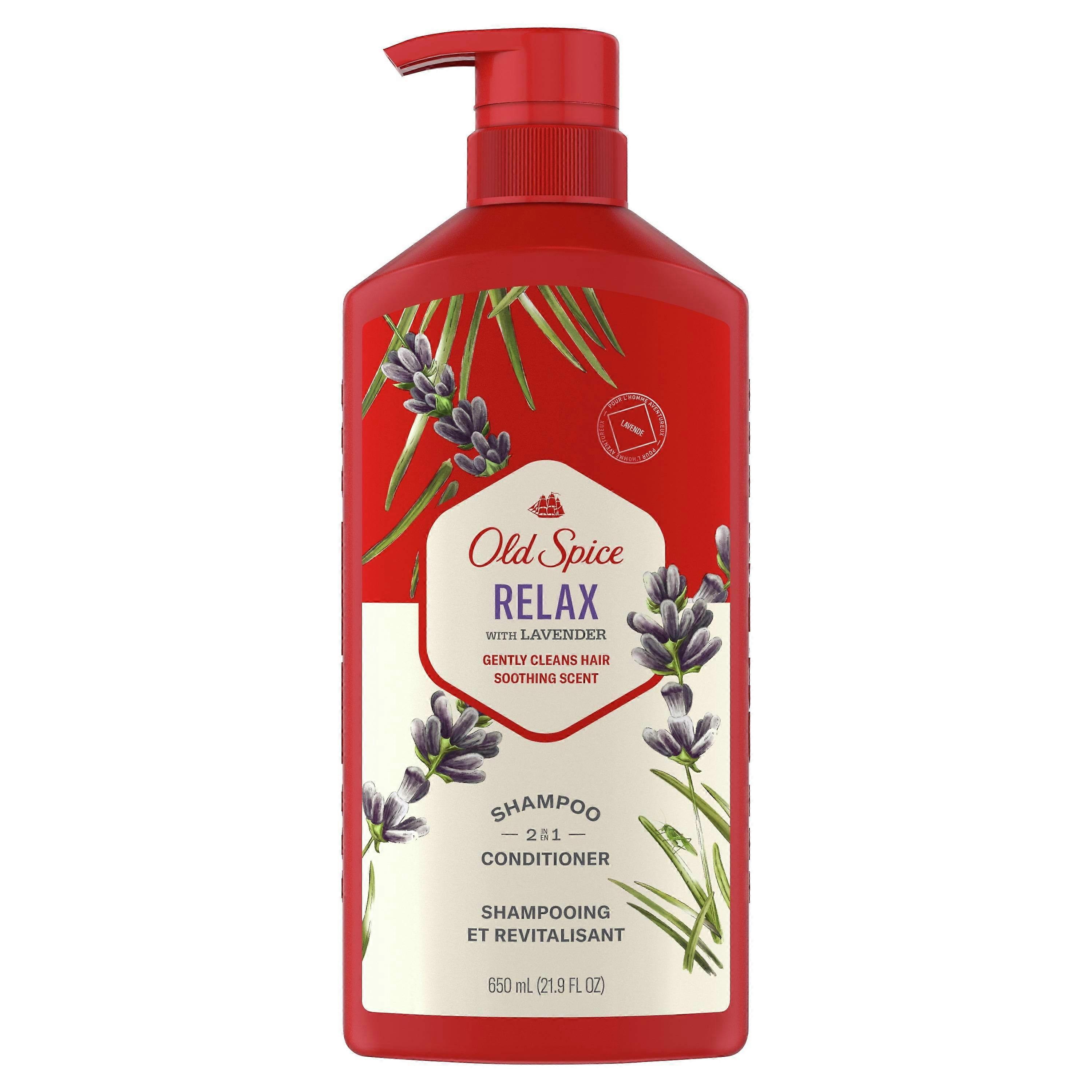 Old Spice 2-in-1 Relax Shampoo Conditioner, Lavender, 22 Oz