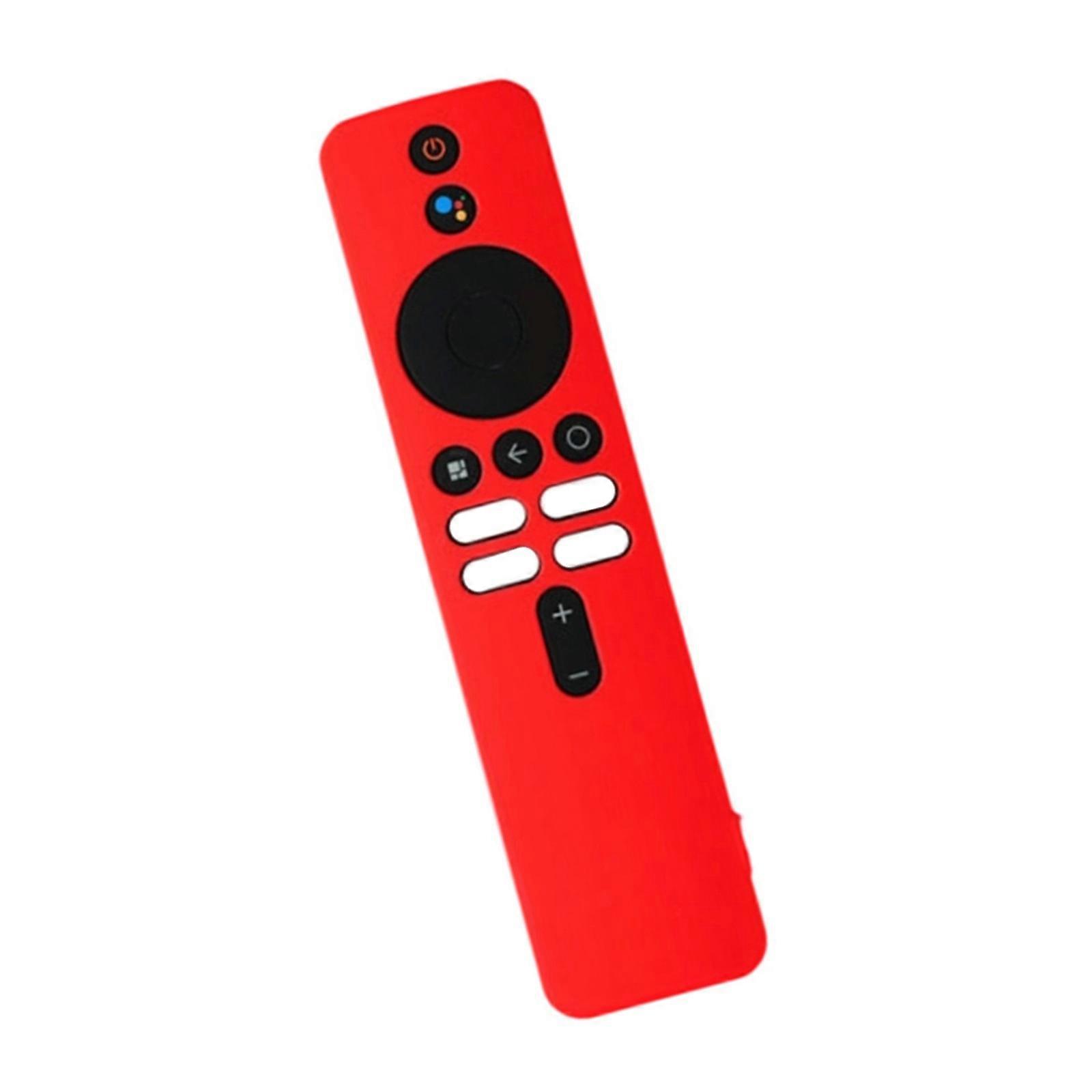 Flexible Elastomer Cover With Physical Button Access And Night Observability For TV Remote Regulates  red
