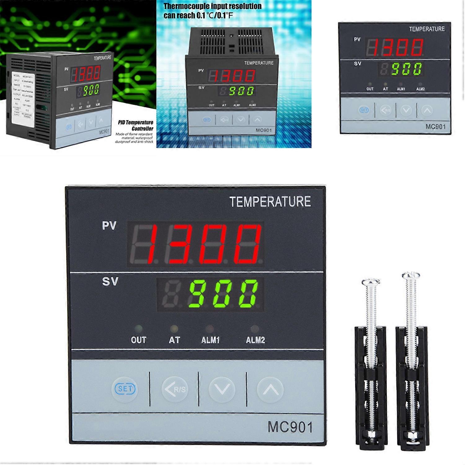 MC901 Digital PID Temperature Controller K Type PT100 Sensor Input Relay SSR Output