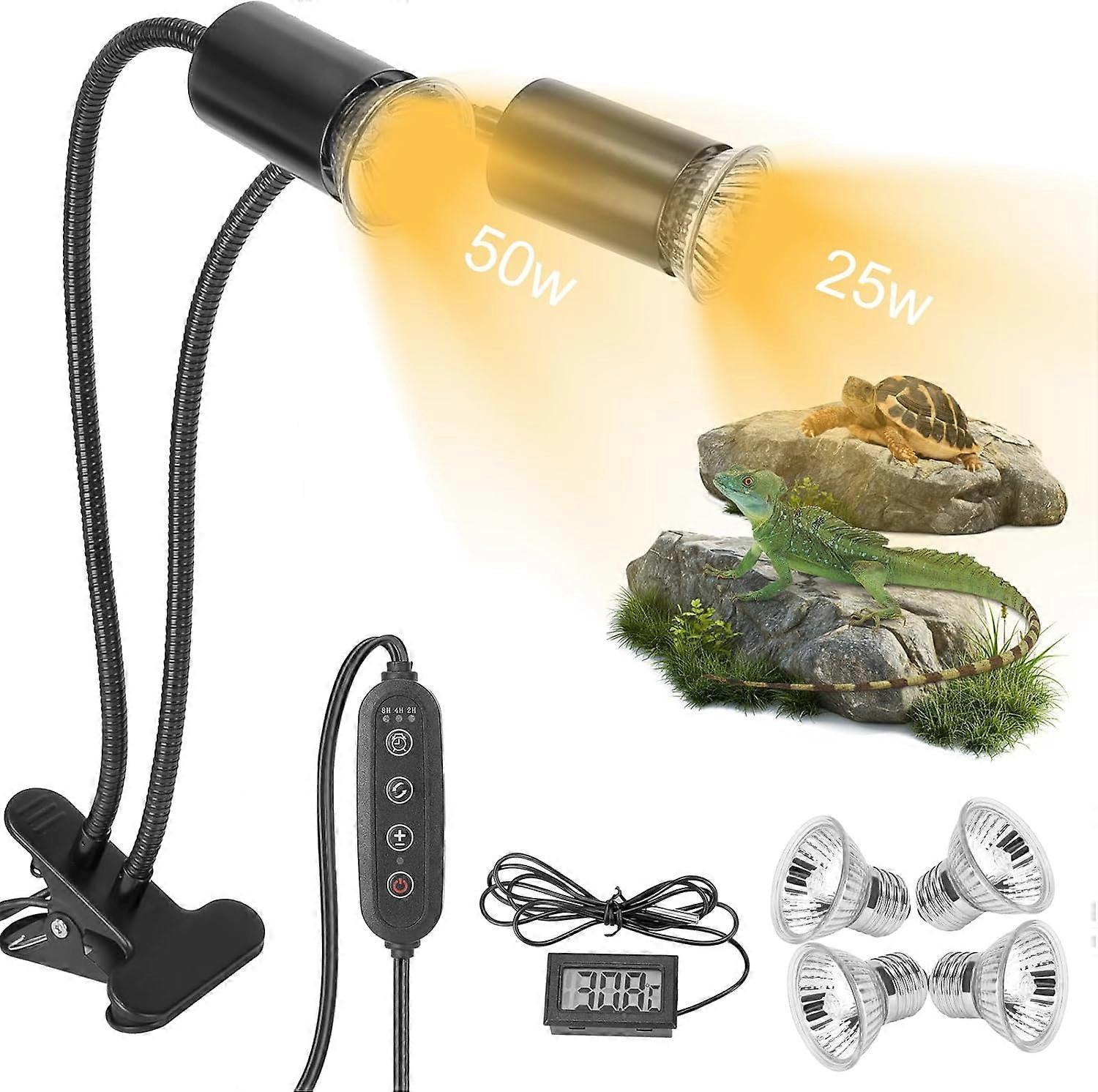 Turtle heat lamp, double-ended heat lamp for turtles