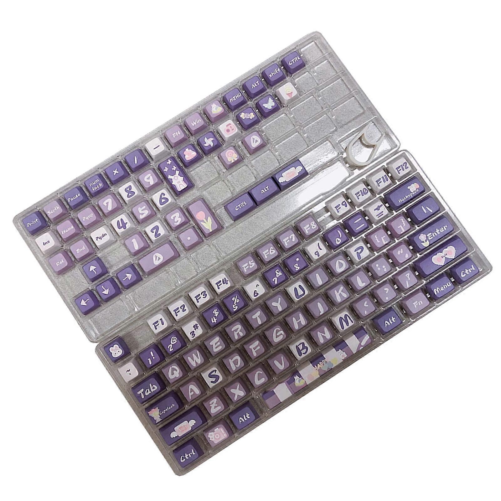 122 Keys Hydrangea  XDA Profile Keycaps PBT Dye Sublimation Keycap for Mechanical Keyboards Game Keycaps Switches Multicolor