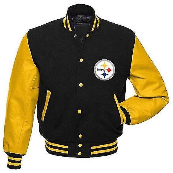 Varsity Wool  With Leather Sleeves Jacket-06