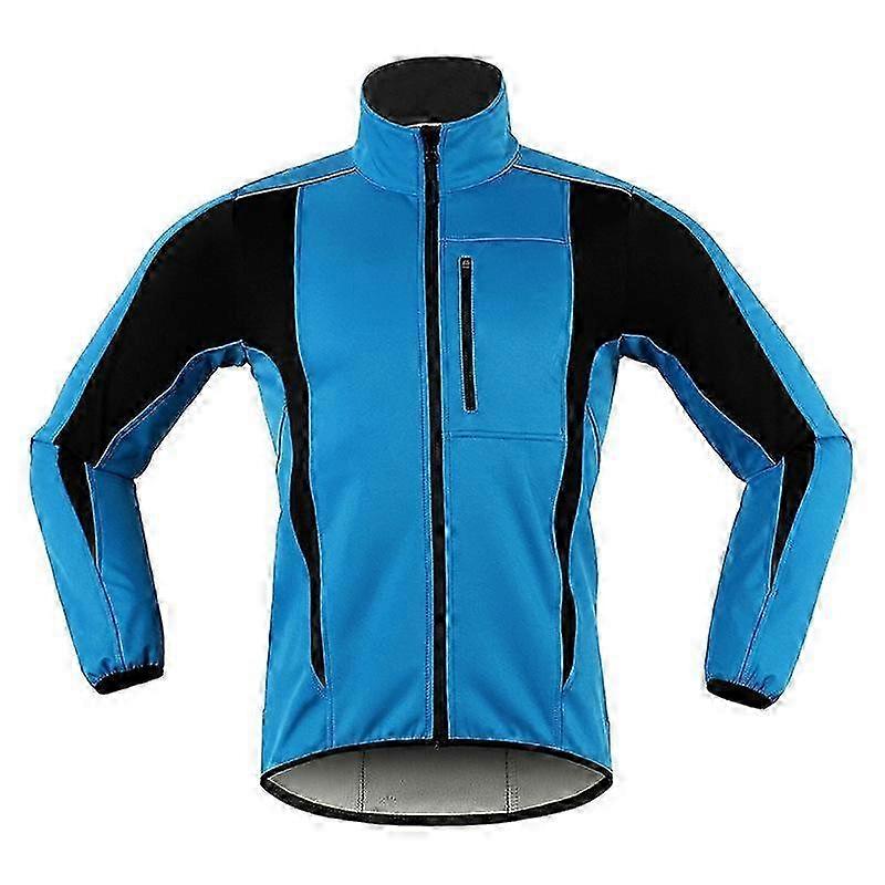 Fleece Cycling Jacket for Men with Windproof Hardshell and Waterproof Composite