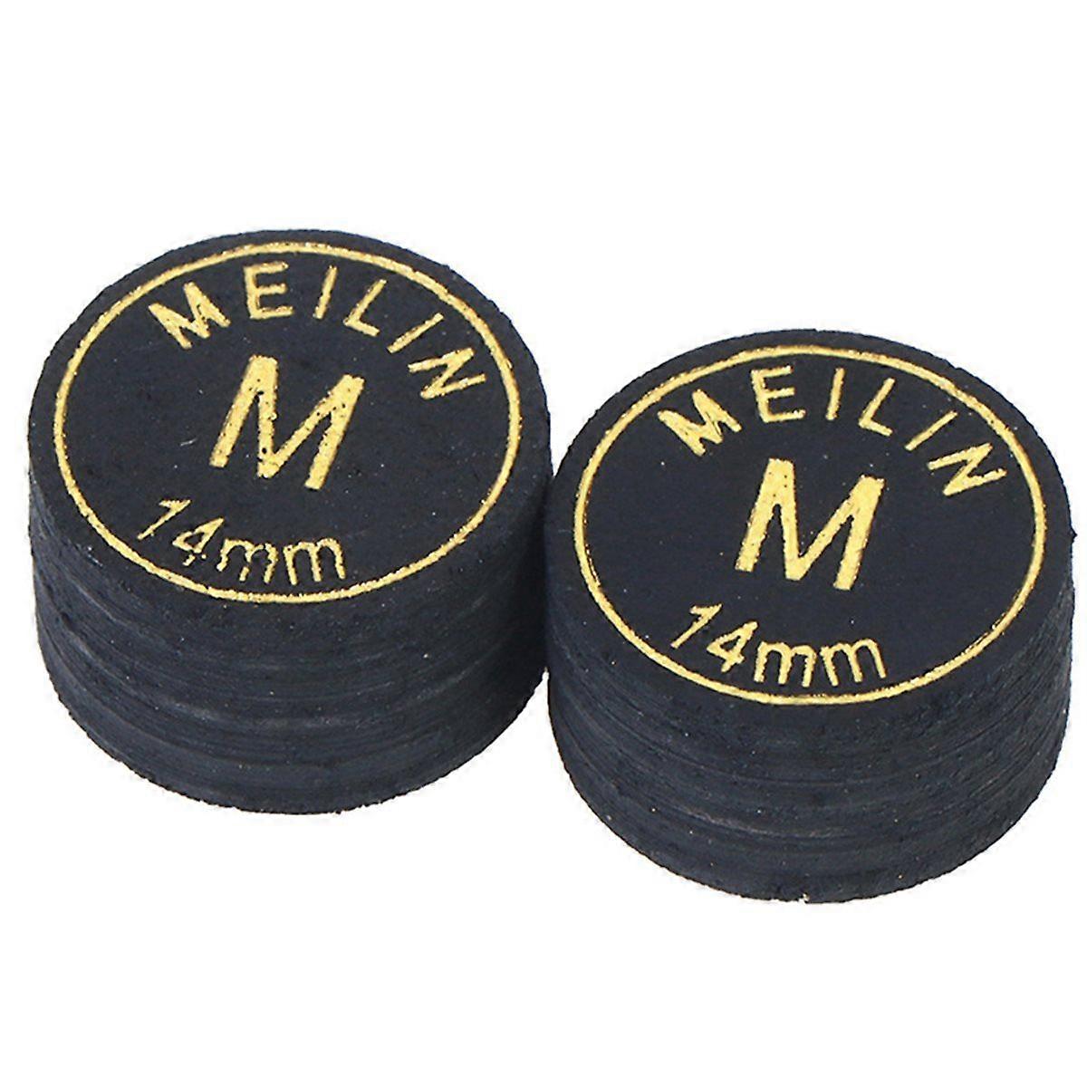 2pcs Hardness Billiard Cue Tip Leather Radian Shape Pool Cue Tips Accessories for Cue Tips M