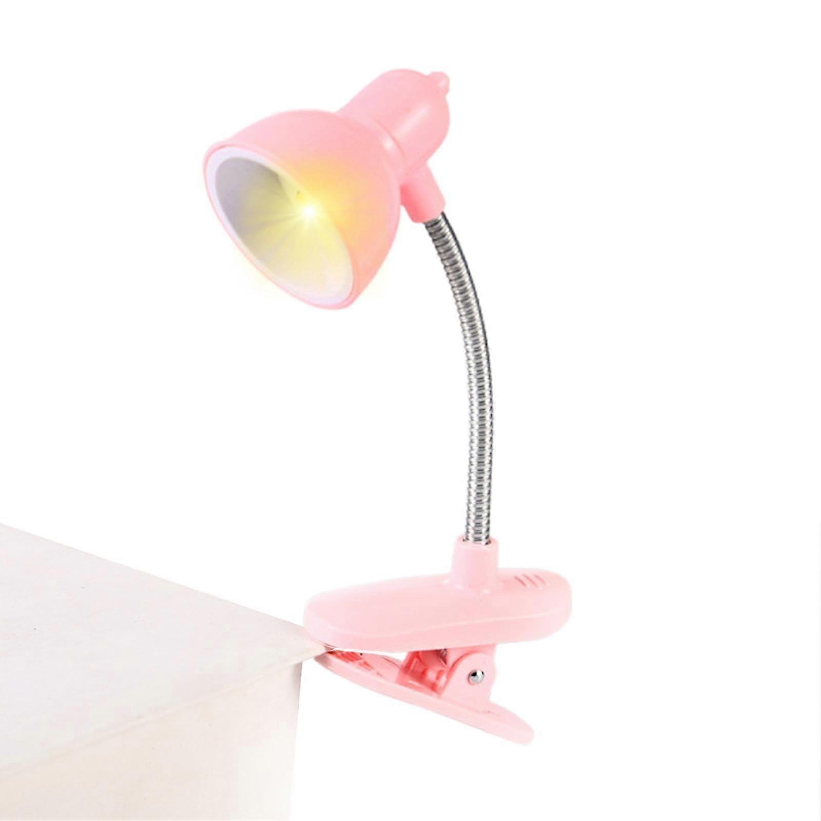 Desk Lamp with Clamp Pink ClipOn EyeCare Study Light for Desk Nightstand Computer