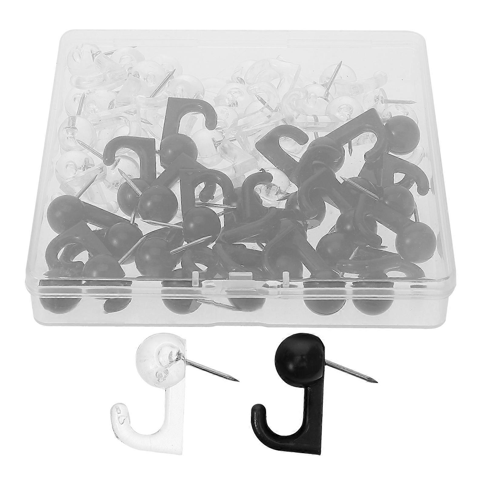 Assorted Color Thumbtacks Hooks for Office Use 50Pcs Photo Fixing Pushpins