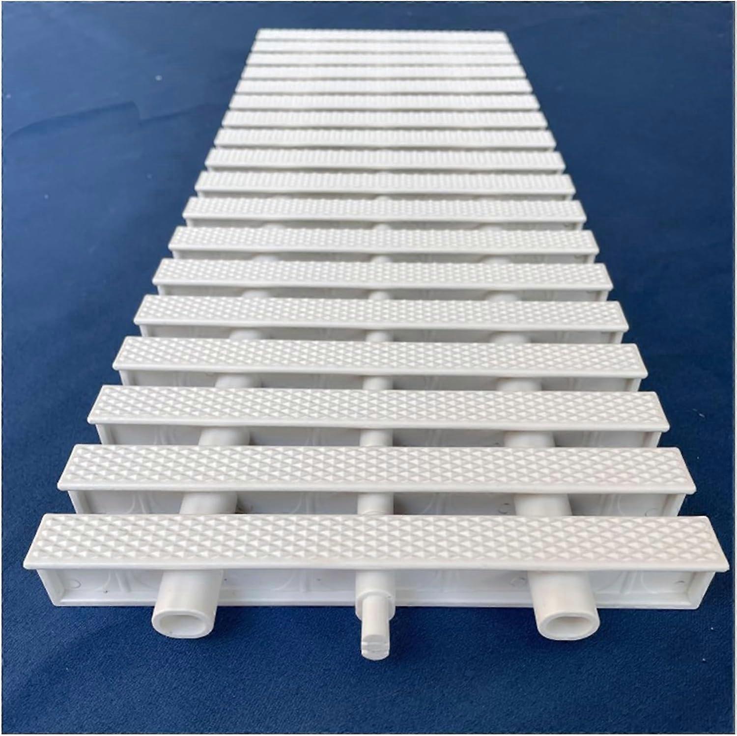 Swimming Pool Drain Grate Cover, AntiSlip Overflow Control, Interlocking Plastic, 6pcs White 7.1in