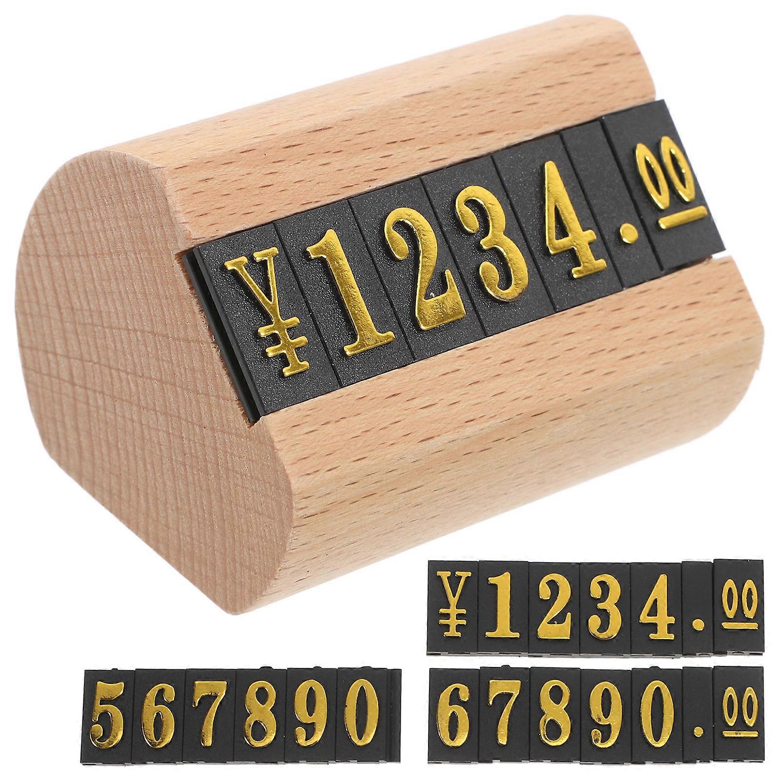 Fall Party Labels Mini Wood Number Holders for 4Sets Food Table Tags