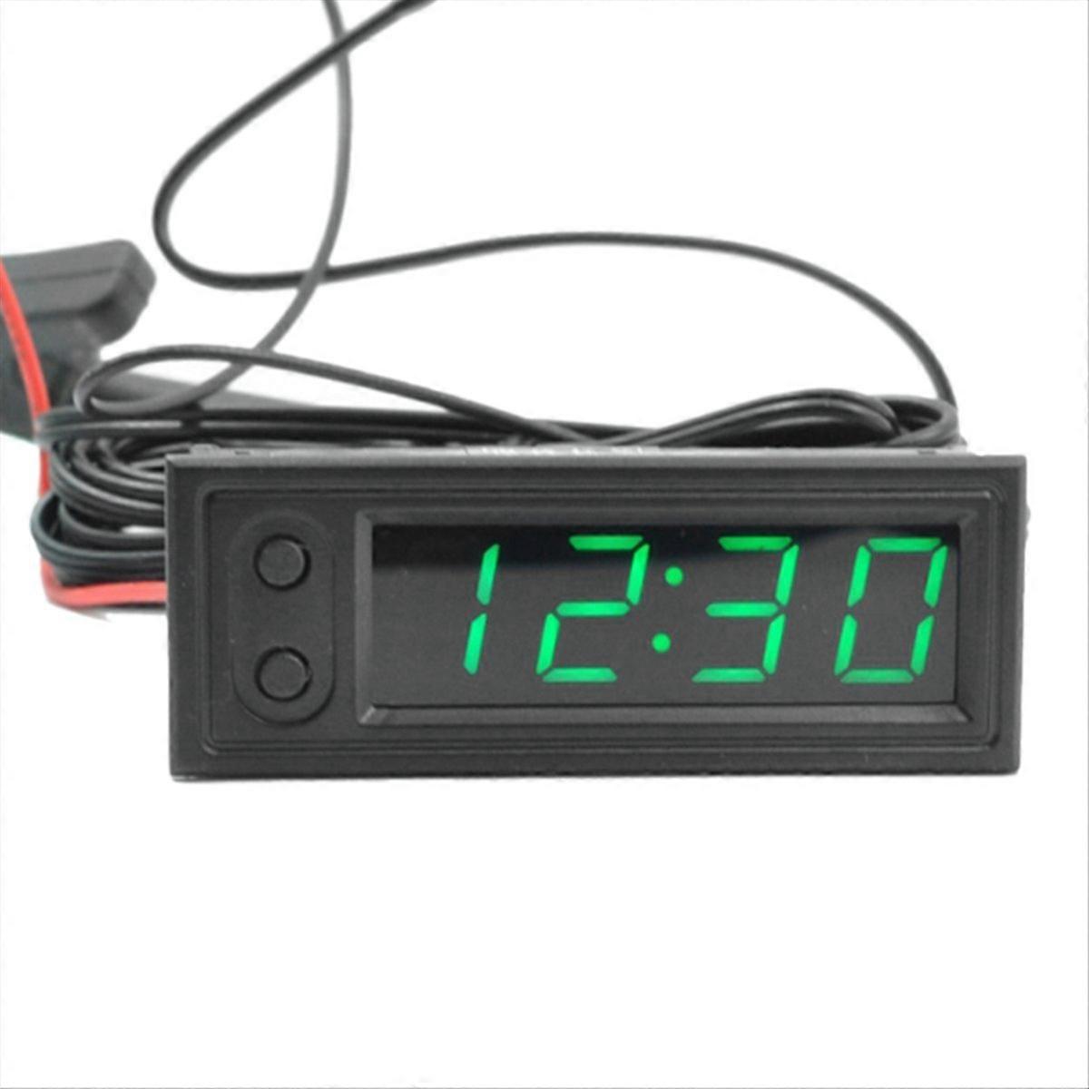 Car Clock Universal Automotive Digital Clock Green