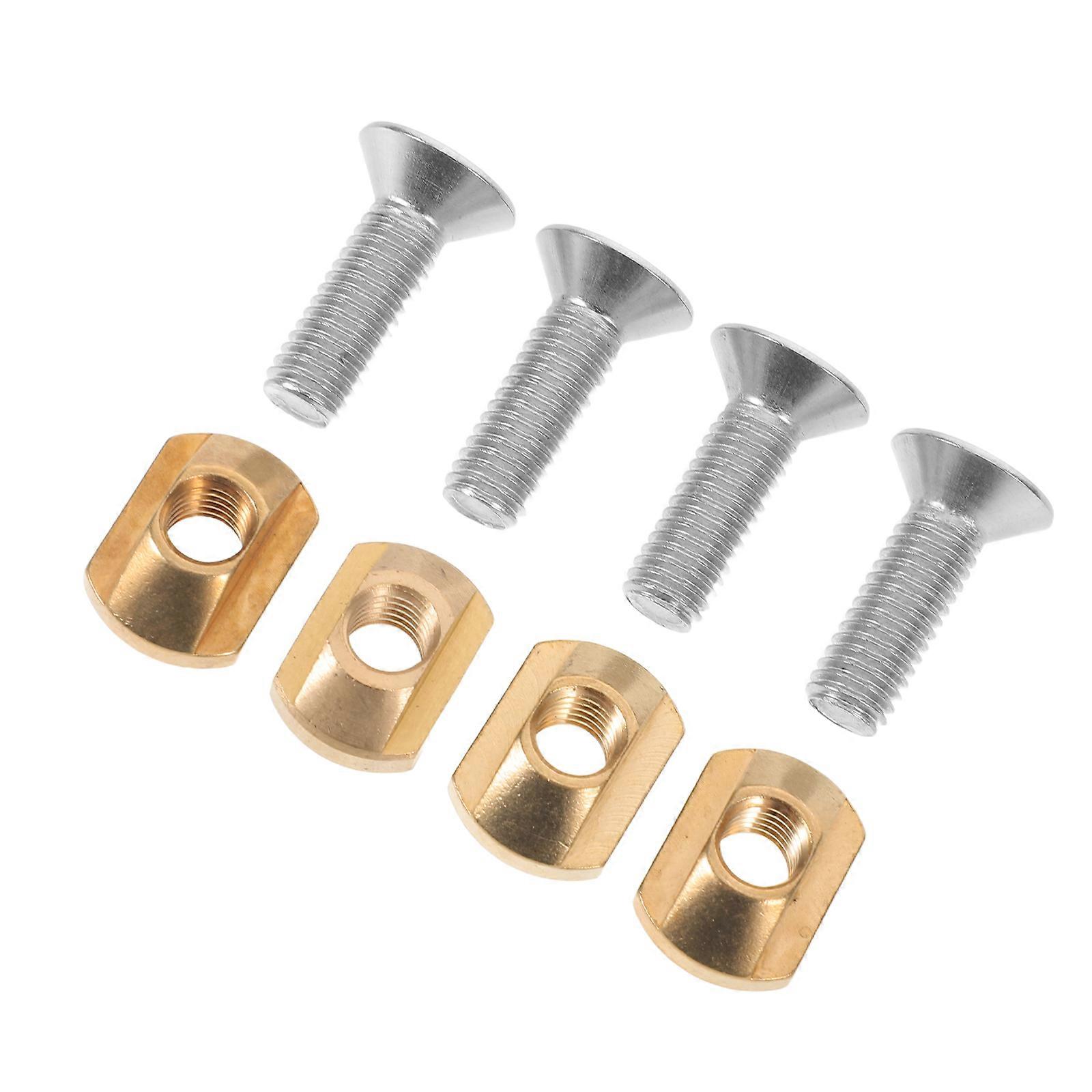 3Sets Brass T-Nut with Screws for Hydrofoil and Surfboard Mounting Hardware