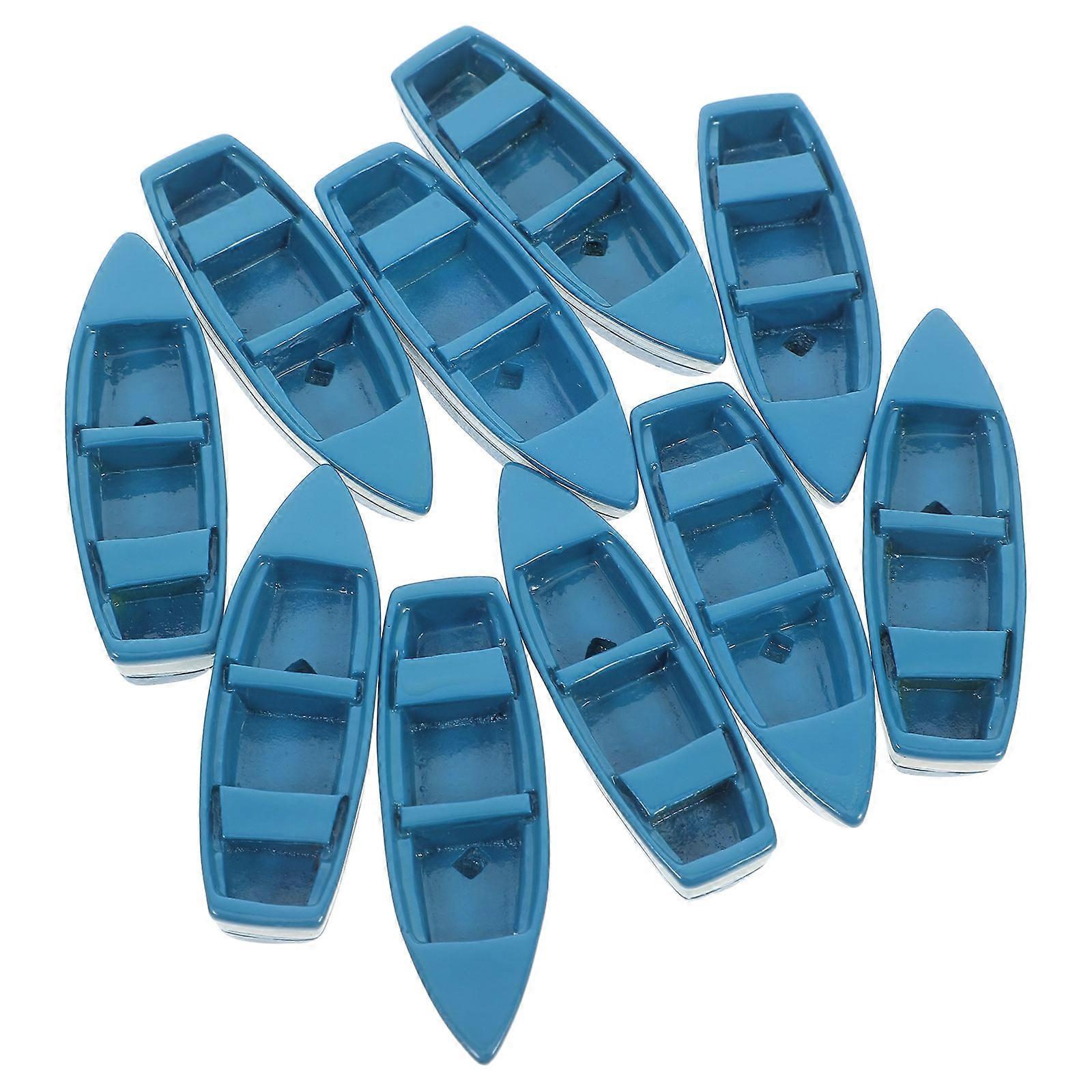 Mini Yacht Model Resin Decoration for 10Pcs Nautical Theme Display
