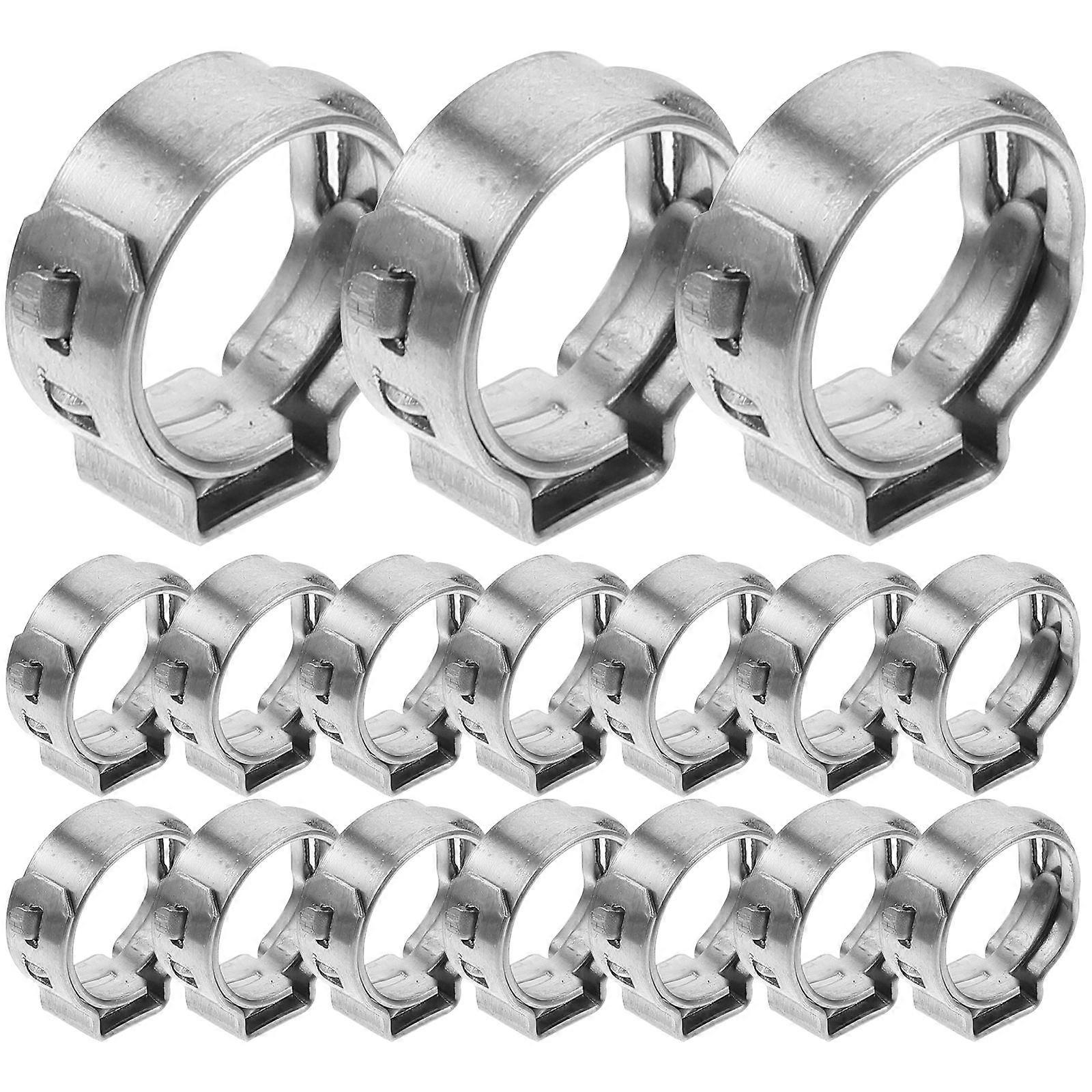 Stainless Steel Pipe Clamp 20Pcs Fitting For Air Simple And Practical Connection