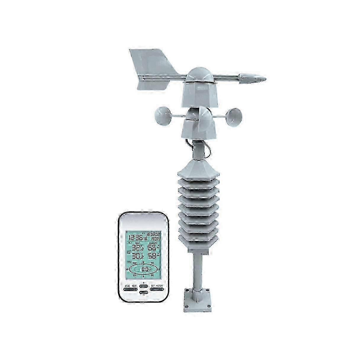 Wireless Weather Station Anemometer - Digital Wind Direction and Speed Sensor with Hygrometer