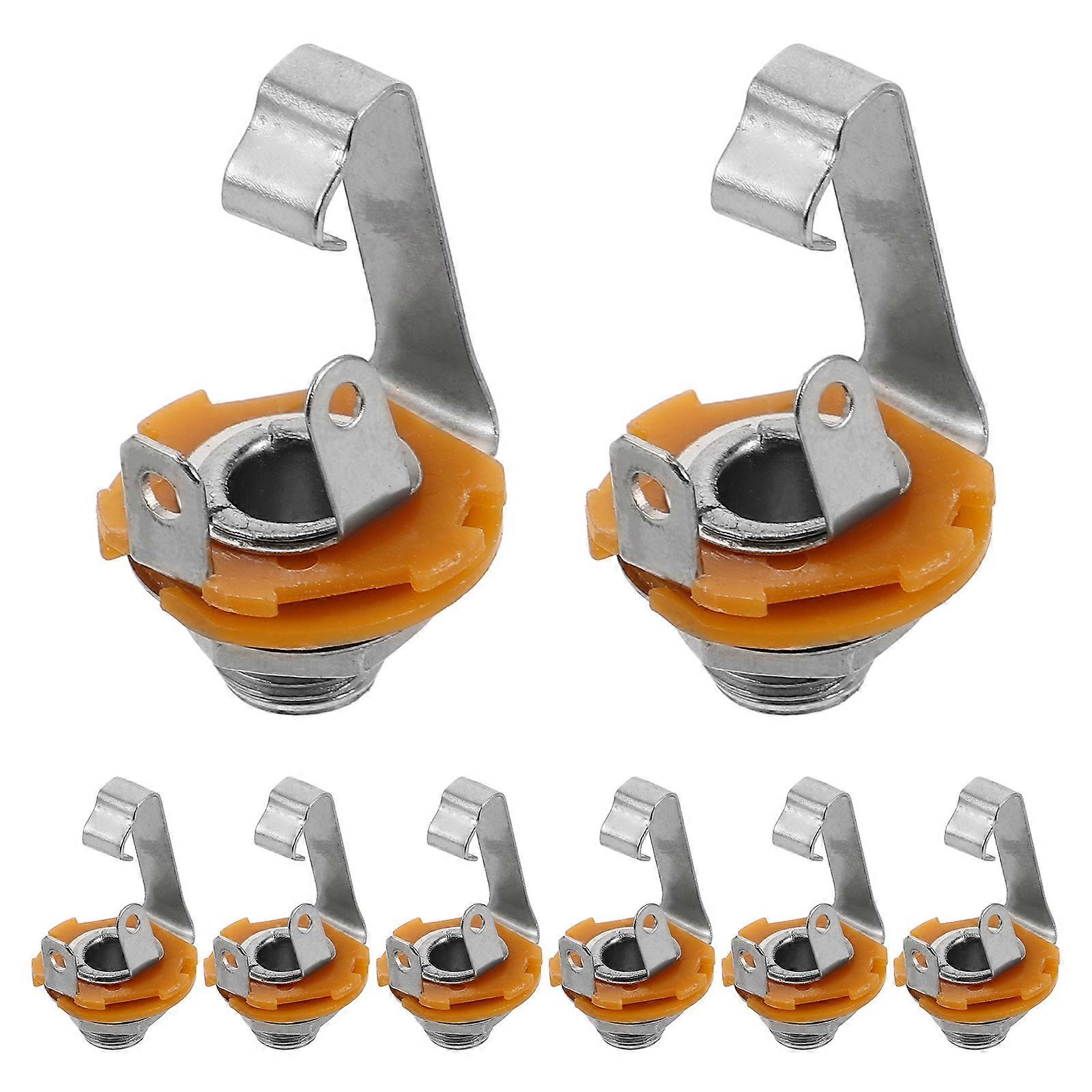 8PCS 6 35mm Mono Input Jack Socket Audio Connector for Microphone and Guitar