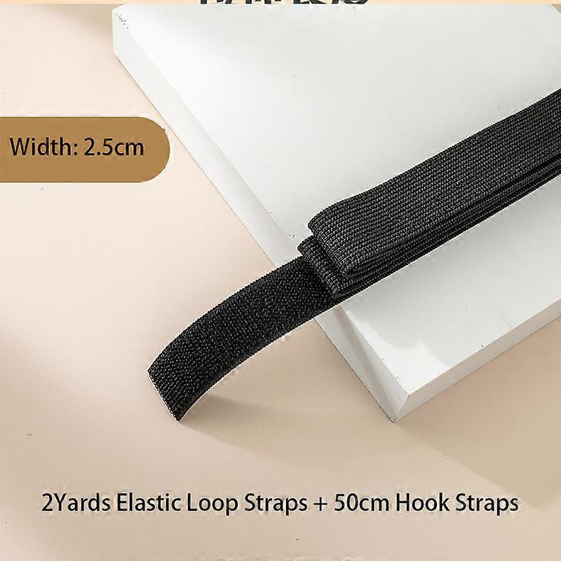 2Yards Nylon Elastic Loop Straps Sticky Fastener Tape With 50cm Hook Straps DIY Cable Ties Wristband