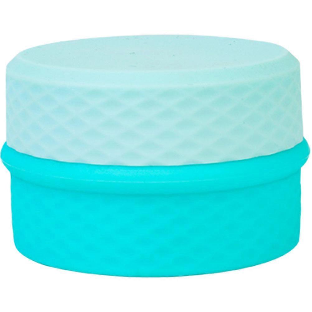 Blue Silicone Cosmetic Container with Spoon for Home Use Travel Size 1 Set