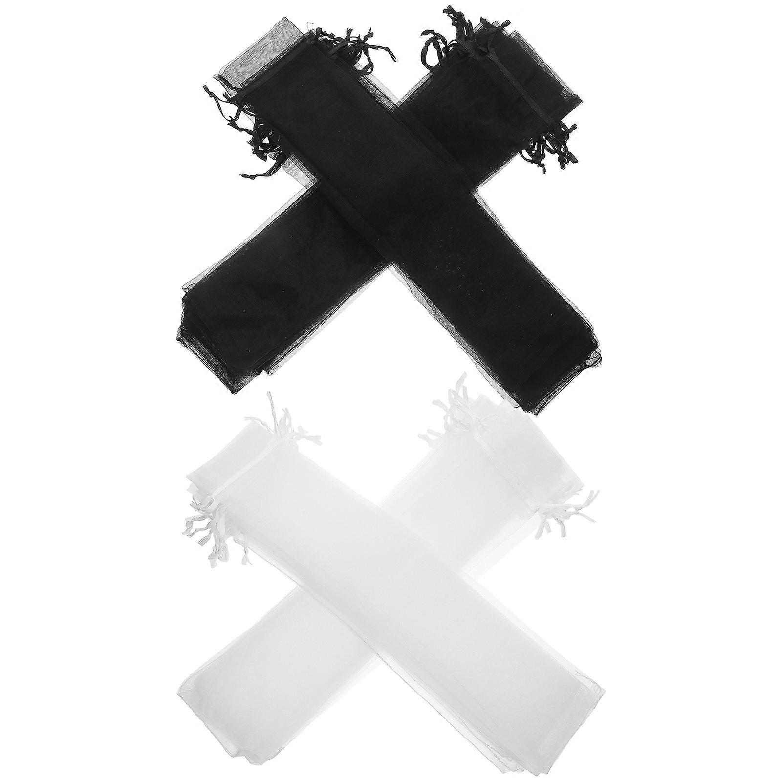 Drawstring Bag Hand Fan Pouch for Storage 200Pcs Breathable Mesh Organizer