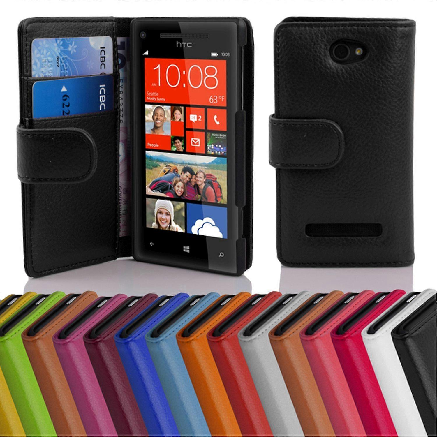 Case for HTC 8S Foldable Phone Case - Cover - with Stand Function and Card Tray