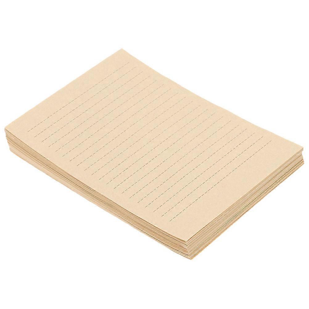Retro Lined Writing Paper for Calligraphy 50 Sheets Kraft Paper