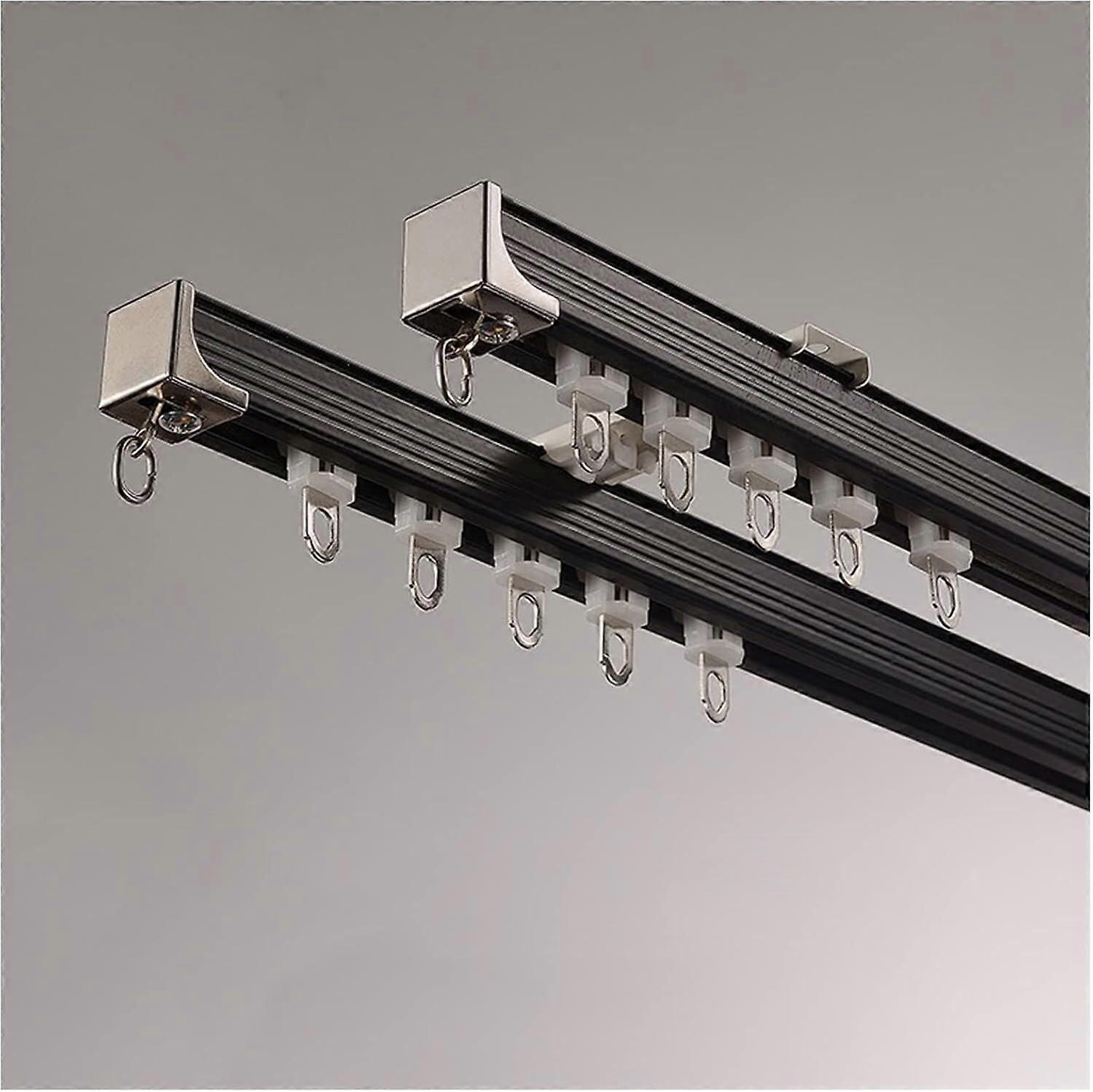 Heavy Duty Aluminum Curtain Track Kit with Smooth Silent Glide for Ceiling Mounted Room Divider 1m