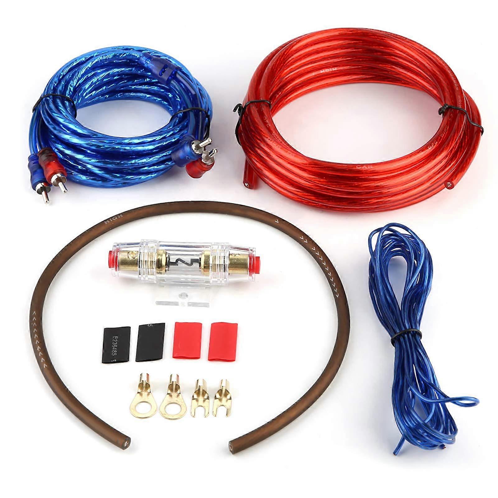 Car Amplifier Wiring Kit with Stable Power Delivery and Heat Resistant Design for Car Audio Installation