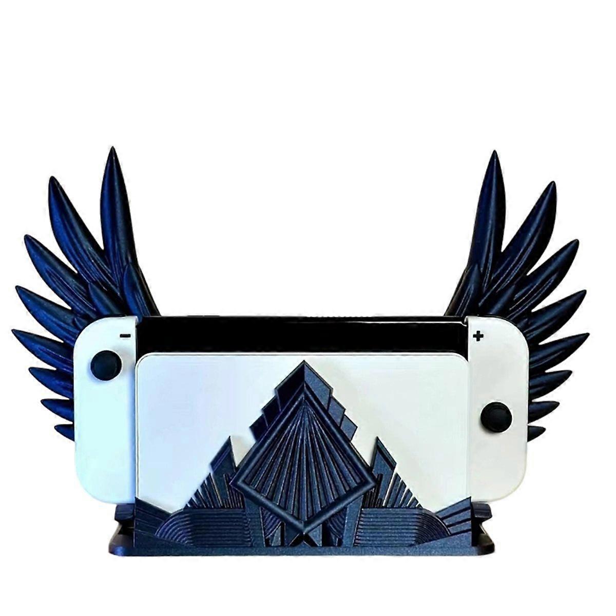 Detachable Wing Base Stand for Game Console Desktop Holder Decorative Display Accessory Blue