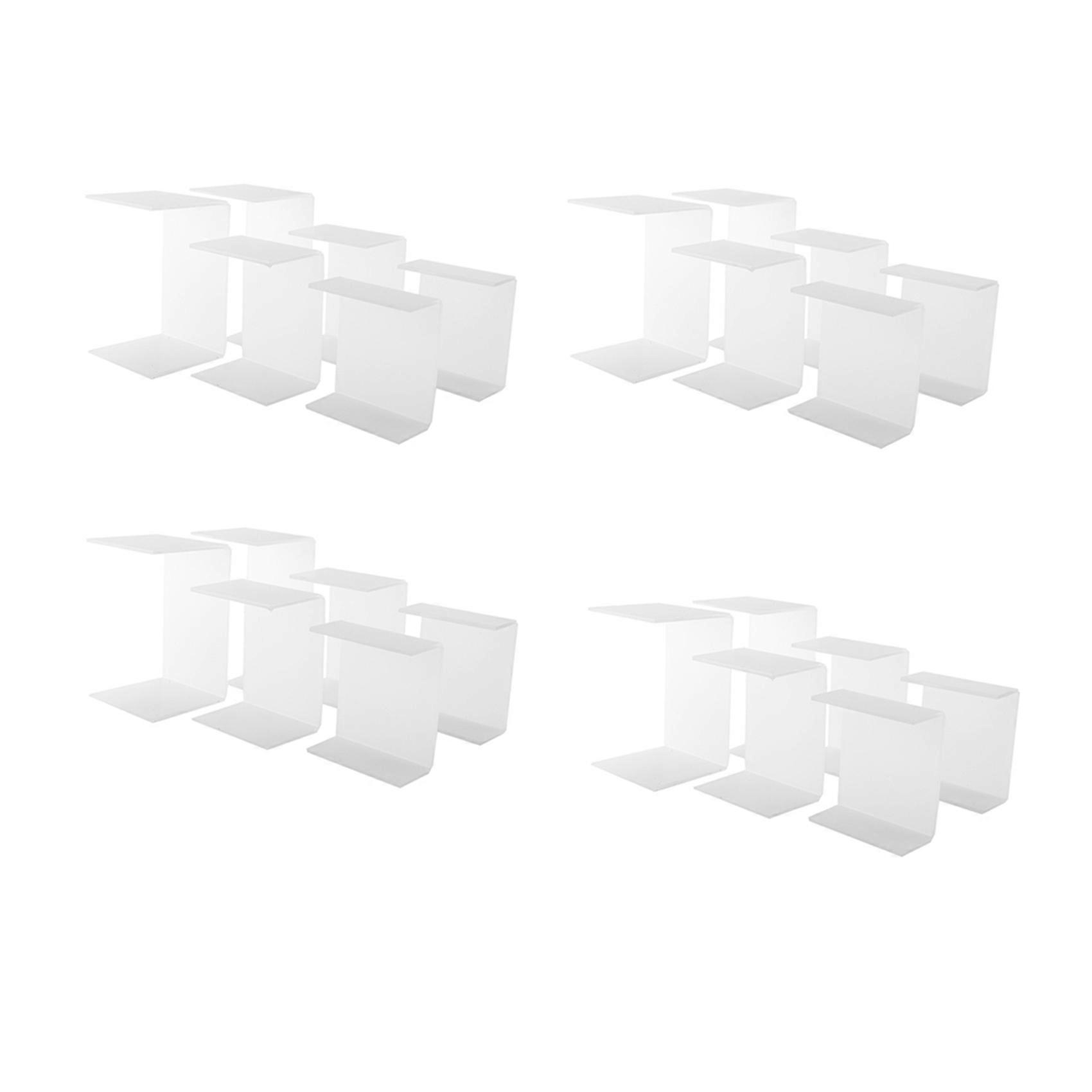 Acrylic Display Risers, Clear Rectangle Stands Shelf for Display 24Pcs